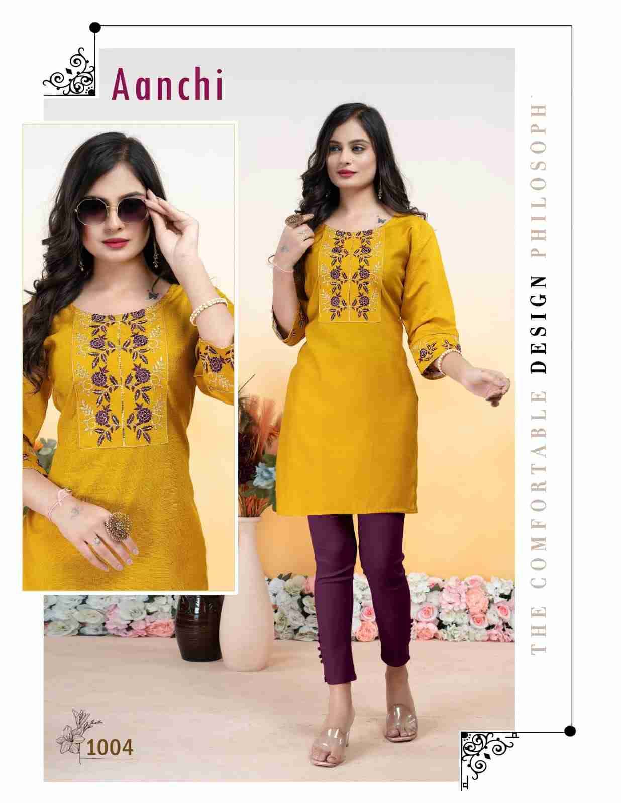 Aanchi By Kaamiri 1001 To 1008 Series Designer Stylish Fancy Colorful Beautiful Party Wear & Ethnic Wear Collection Vertican Kurtis At Wholesale Price