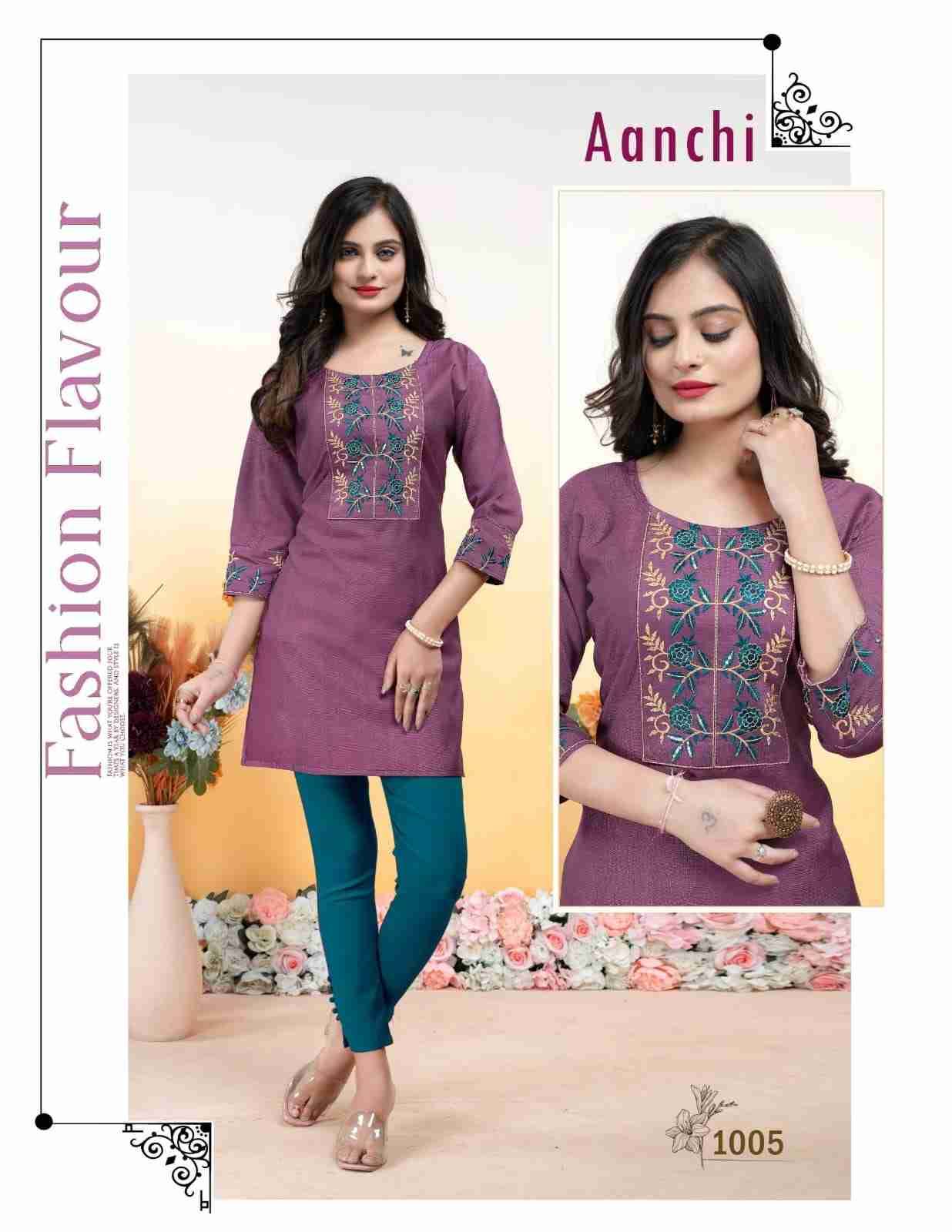 Aanchi By Kaamiri 1001 To 1008 Series Designer Stylish Fancy Colorful Beautiful Party Wear & Ethnic Wear Collection Vertican Kurtis At Wholesale Price