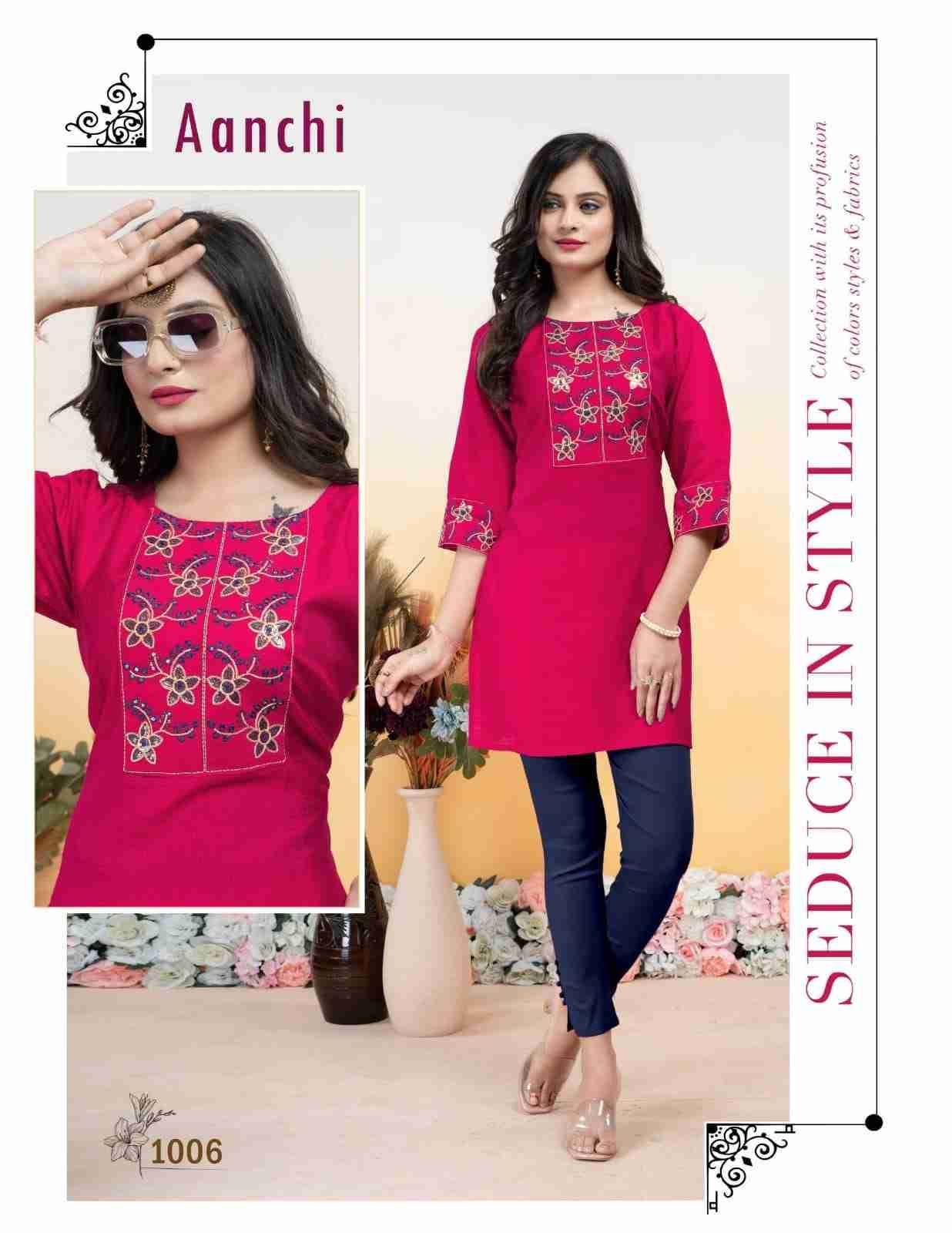 Aanchi By Kaamiri 1001 To 1008 Series Designer Stylish Fancy Colorful Beautiful Party Wear & Ethnic Wear Collection Vertican Kurtis At Wholesale Price