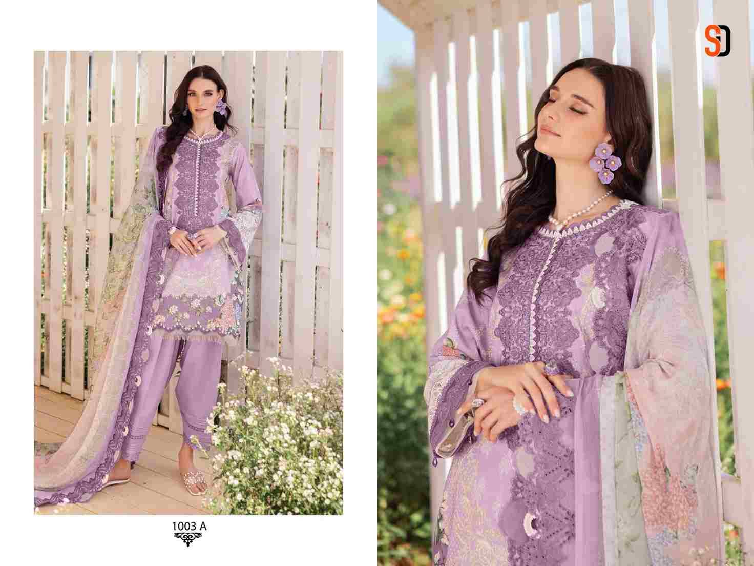 Needle Wonder Vol-1 By Shraddha Designer 1001-A To 1003-B Series Designer Pakistani Suits Beautiful Fancy Stylish Colorful Party Wear & Occasional Wear Pure Cotton Print With Embroidery Dresses At Wholesale Price