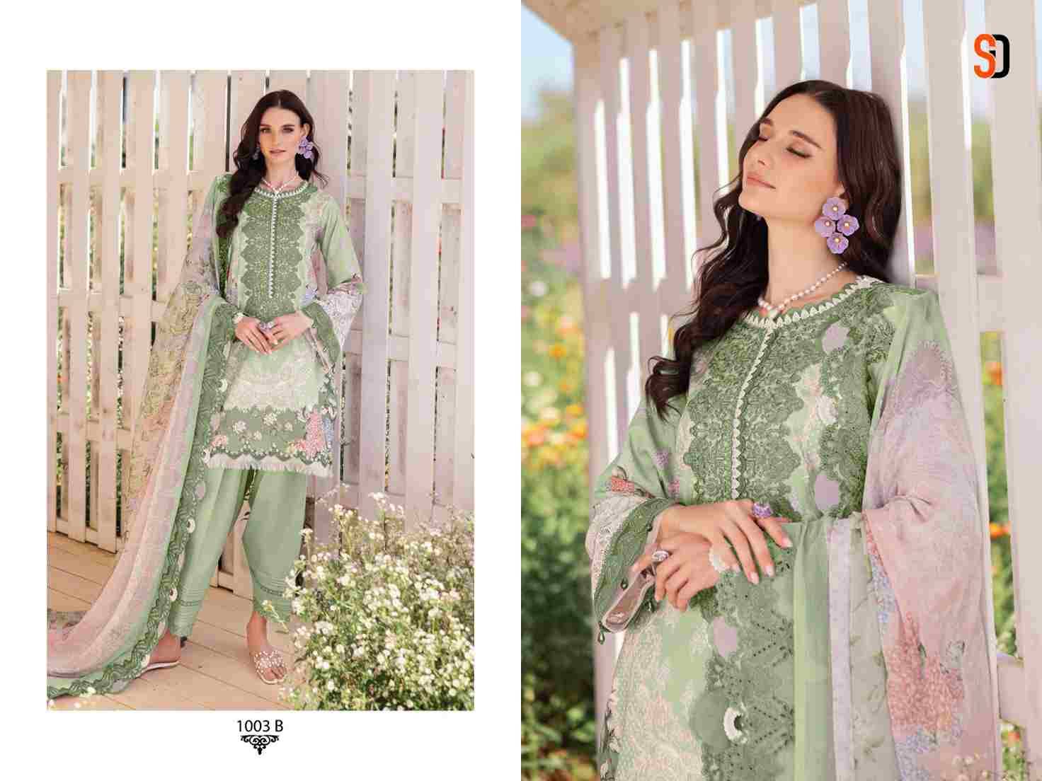 Needle Wonder Vol-1 By Shraddha Designer 1001-A To 1003-B Series Designer Pakistani Suits Beautiful Fancy Stylish Colorful Party Wear & Occasional Wear Pure Cotton Print With Embroidery Dresses At Wholesale Price