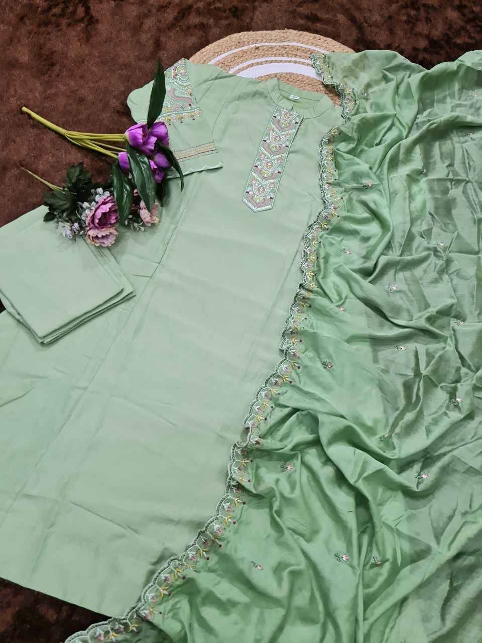 Dc-Pooja By Fashid Wholesale Beautiful Festive Suits Colorful Stylish Fancy Casual Wear & Ethnic Wear Heavy Muslin Silk Dresses At Wholesale Price