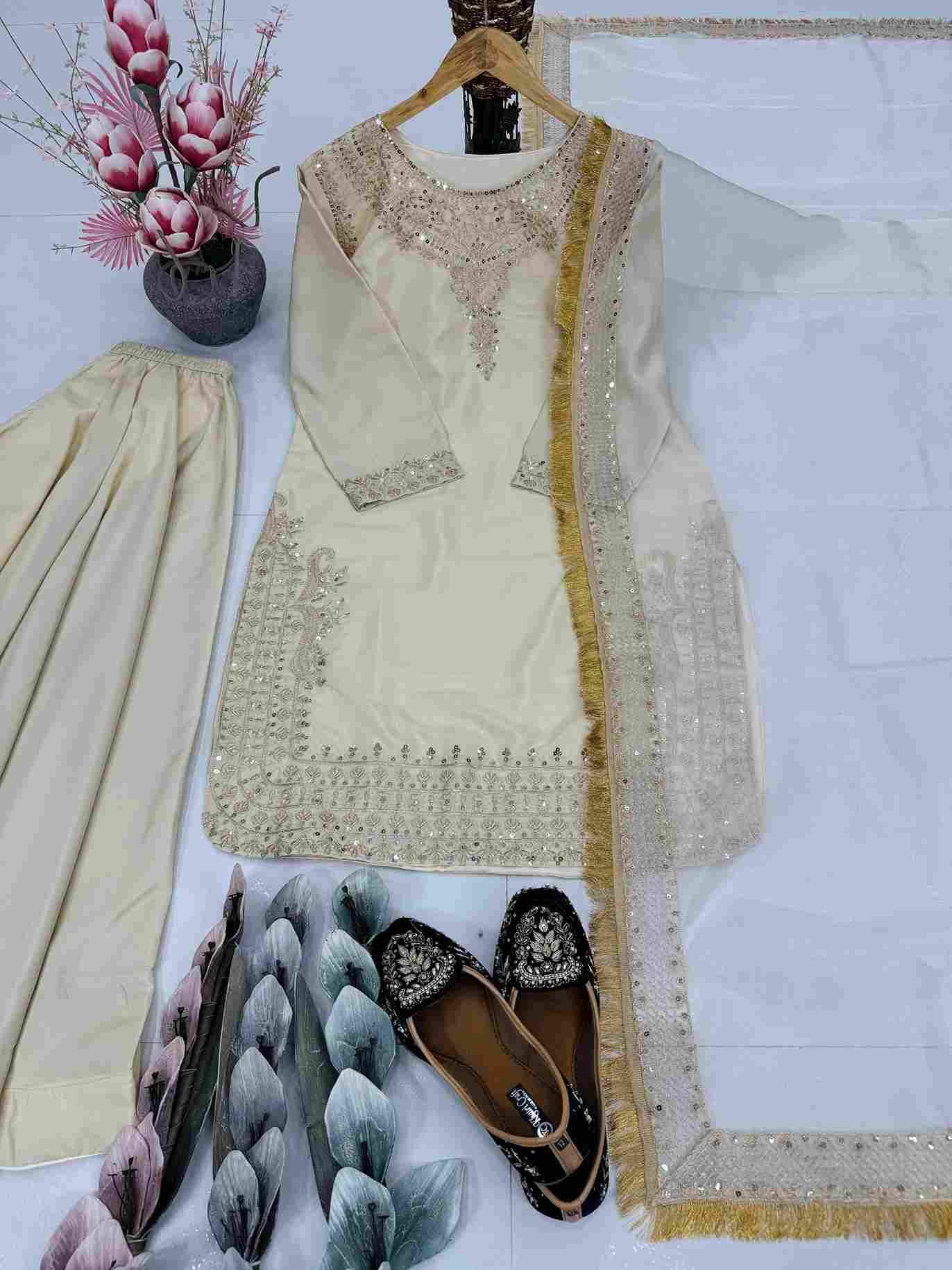 Kf-1693 By Fashid Wholesale Beautiful Festive Suits Colorful Stylish Fancy Casual Wear & Ethnic Wear Heavy French Crepe Dresses At Wholesale Price