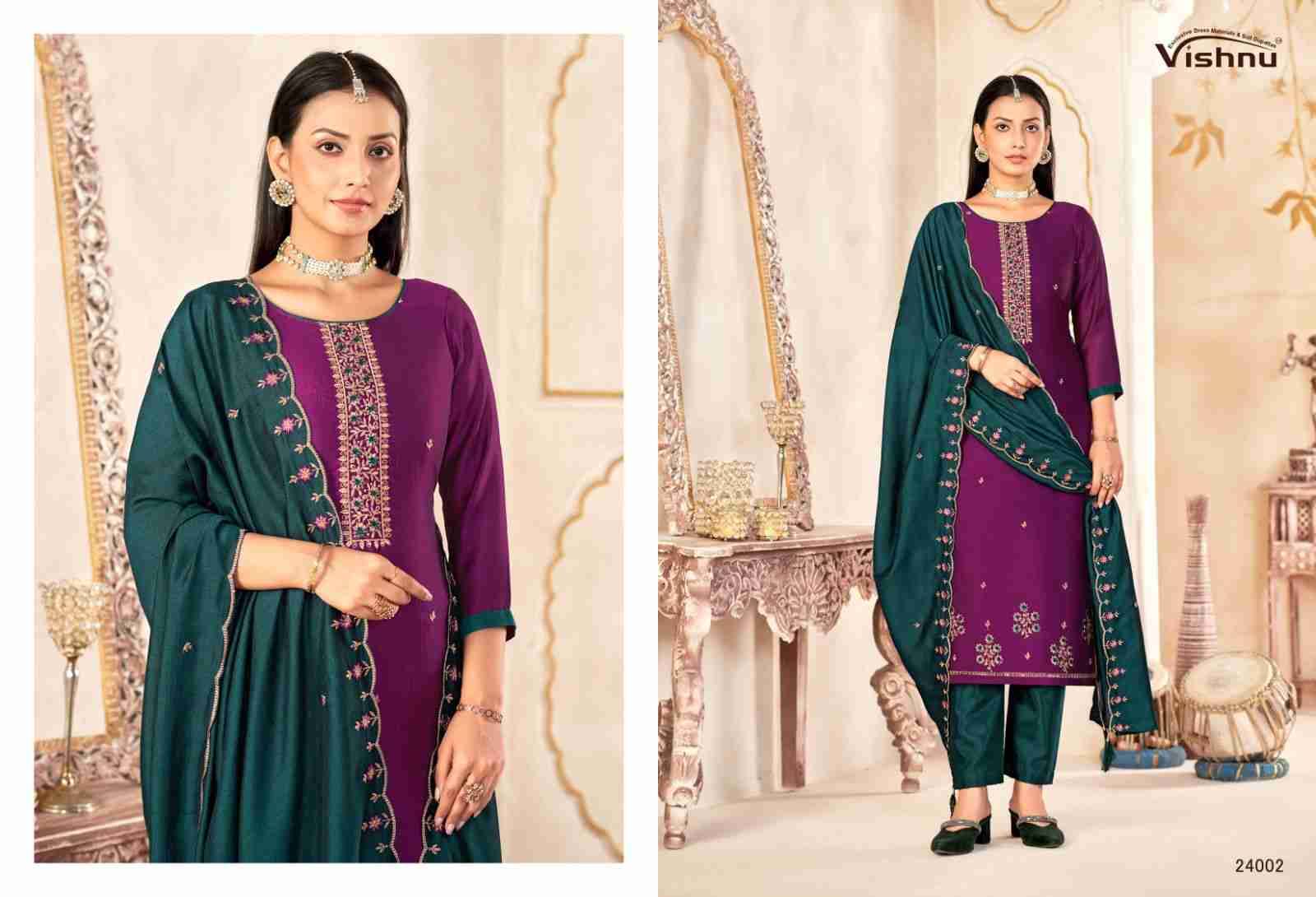 Maharang By Vishnu 24001 To 24012 Series Beautiful Stylish Festive Suits Fancy Colorful Casual Wear & Ethnic Wear & Ready To Wear Vatican Silk Print Dresses At Wholesale Price