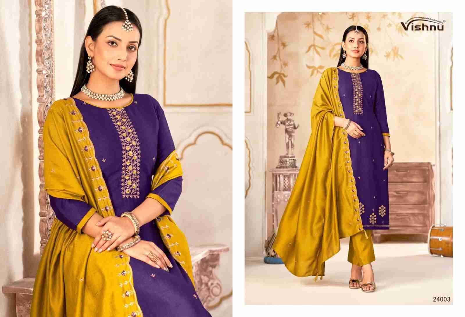 Maharang By Vishnu 24001 To 24012 Series Beautiful Stylish Festive Suits Fancy Colorful Casual Wear & Ethnic Wear & Ready To Wear Vatican Silk Print Dresses At Wholesale Price