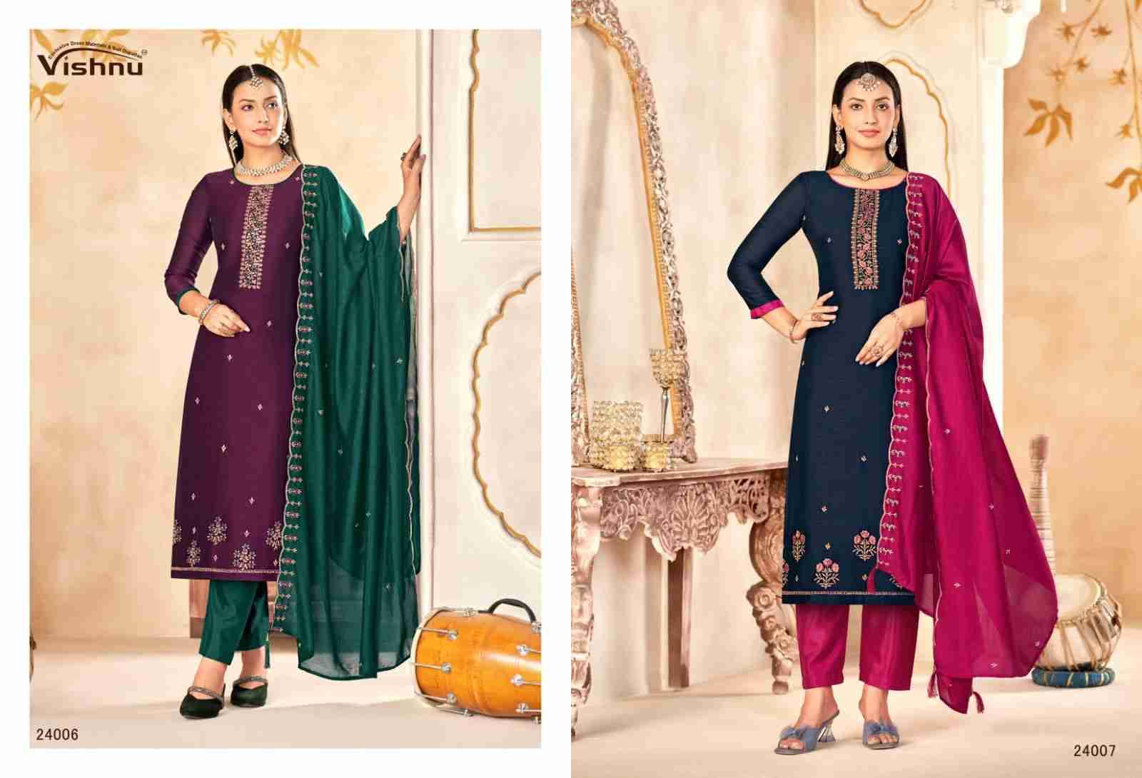 Maharang By Vishnu 24001 To 24012 Series Beautiful Stylish Festive Suits Fancy Colorful Casual Wear & Ethnic Wear & Ready To Wear Vatican Silk Print Dresses At Wholesale Price