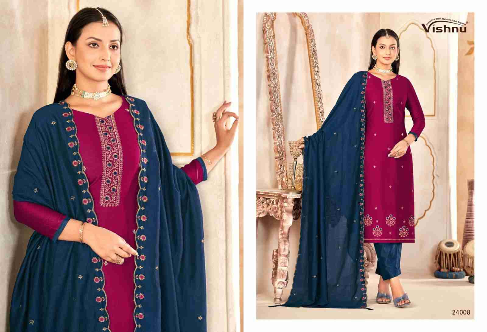 Maharang By Vishnu 24001 To 24012 Series Beautiful Stylish Festive Suits Fancy Colorful Casual Wear & Ethnic Wear & Ready To Wear Vatican Silk Print Dresses At Wholesale Price