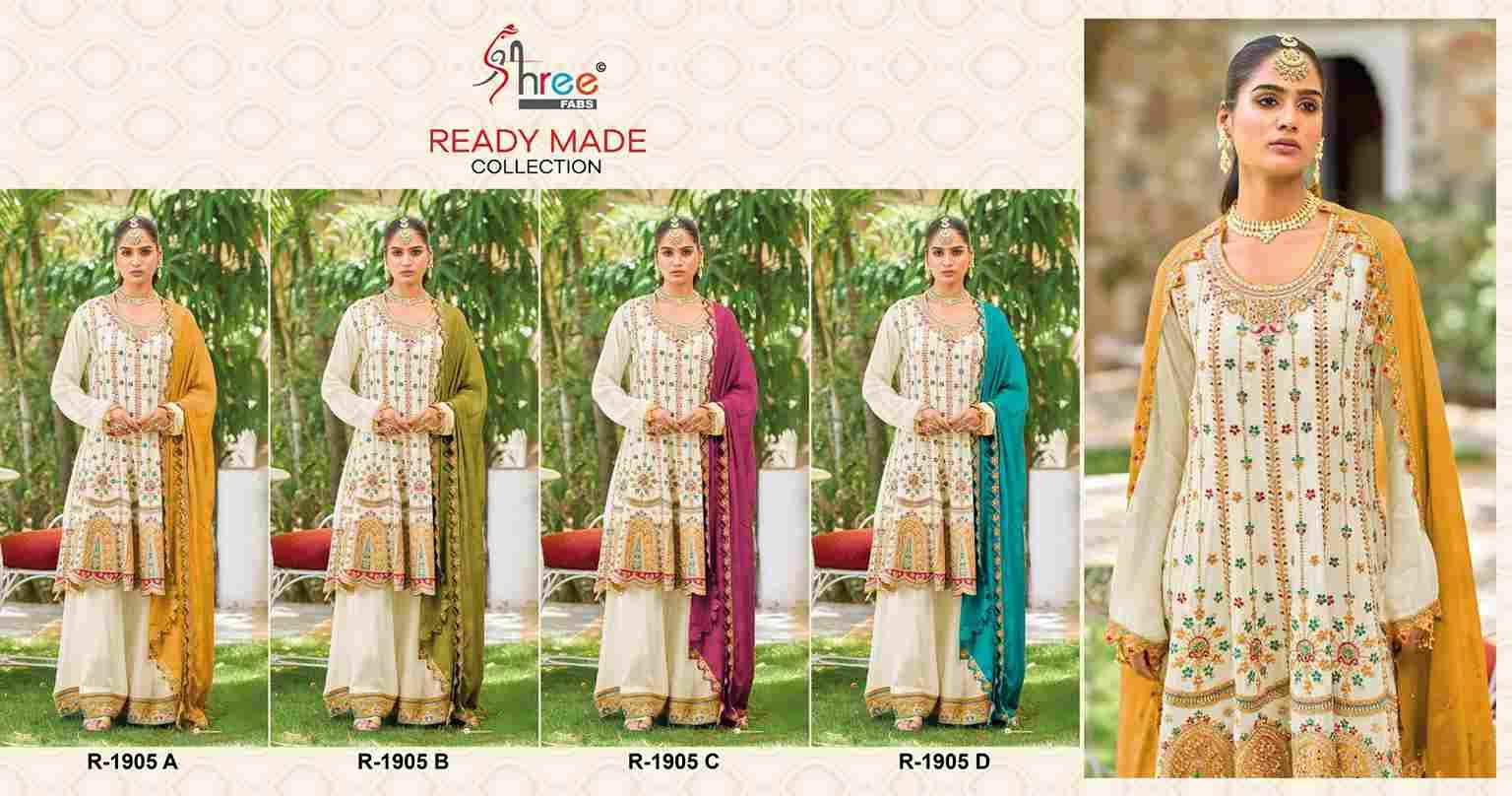 Shree Fabs Hit Design R-1905 Colours By Shree Fabs R-1905-A To R-1905-D Series Designer Pakistani Suits Collection Beautiful Stylish Fancy Colorful Party Wear & Occasional Wear Chinnon Dresses At Wholesale Price