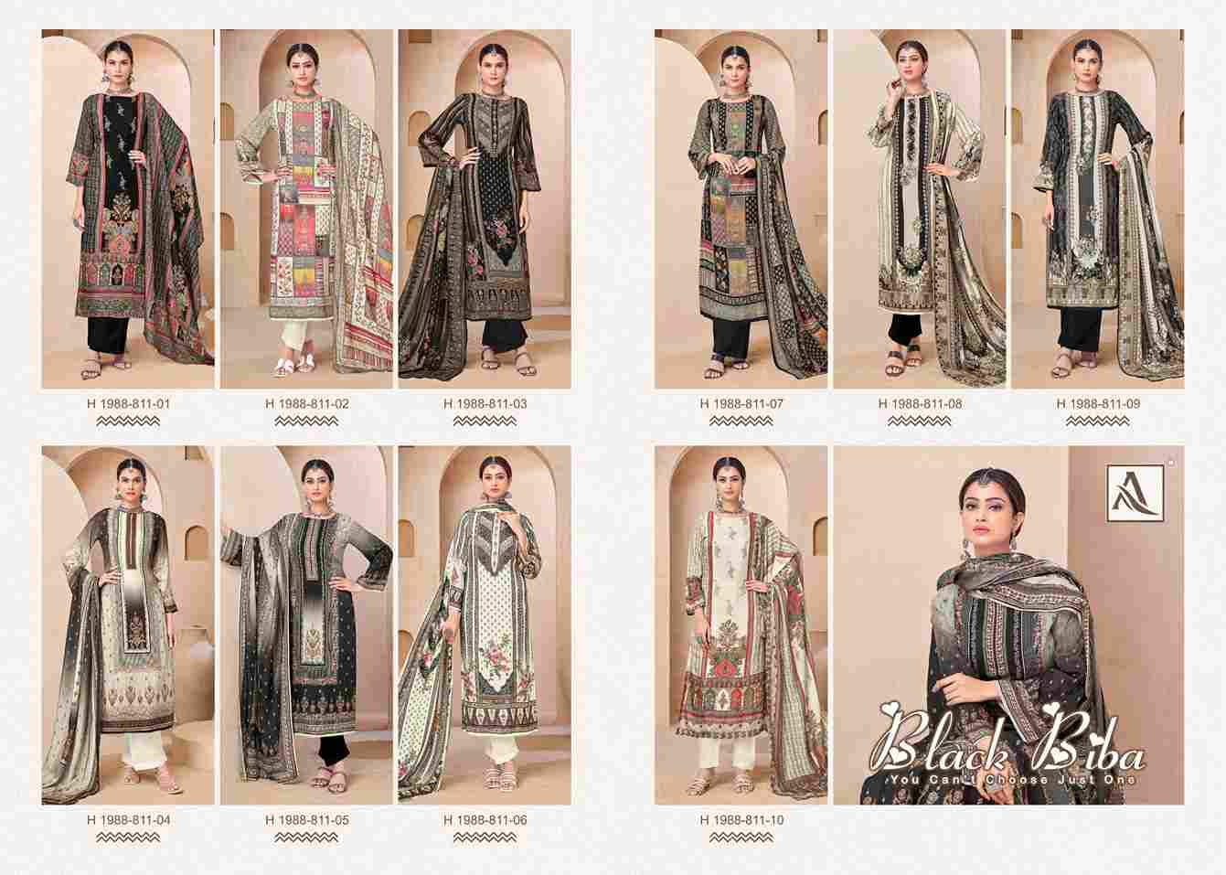 Black Biba By Alok Suit 1988-811-01 To 1988-811-10 Series Beautiful Festive Suits Stylish Fancy Colorful Casual Wear & Ethnic Wear Pure Viscose Muslin Embroidered Dresses At Wholesale Price