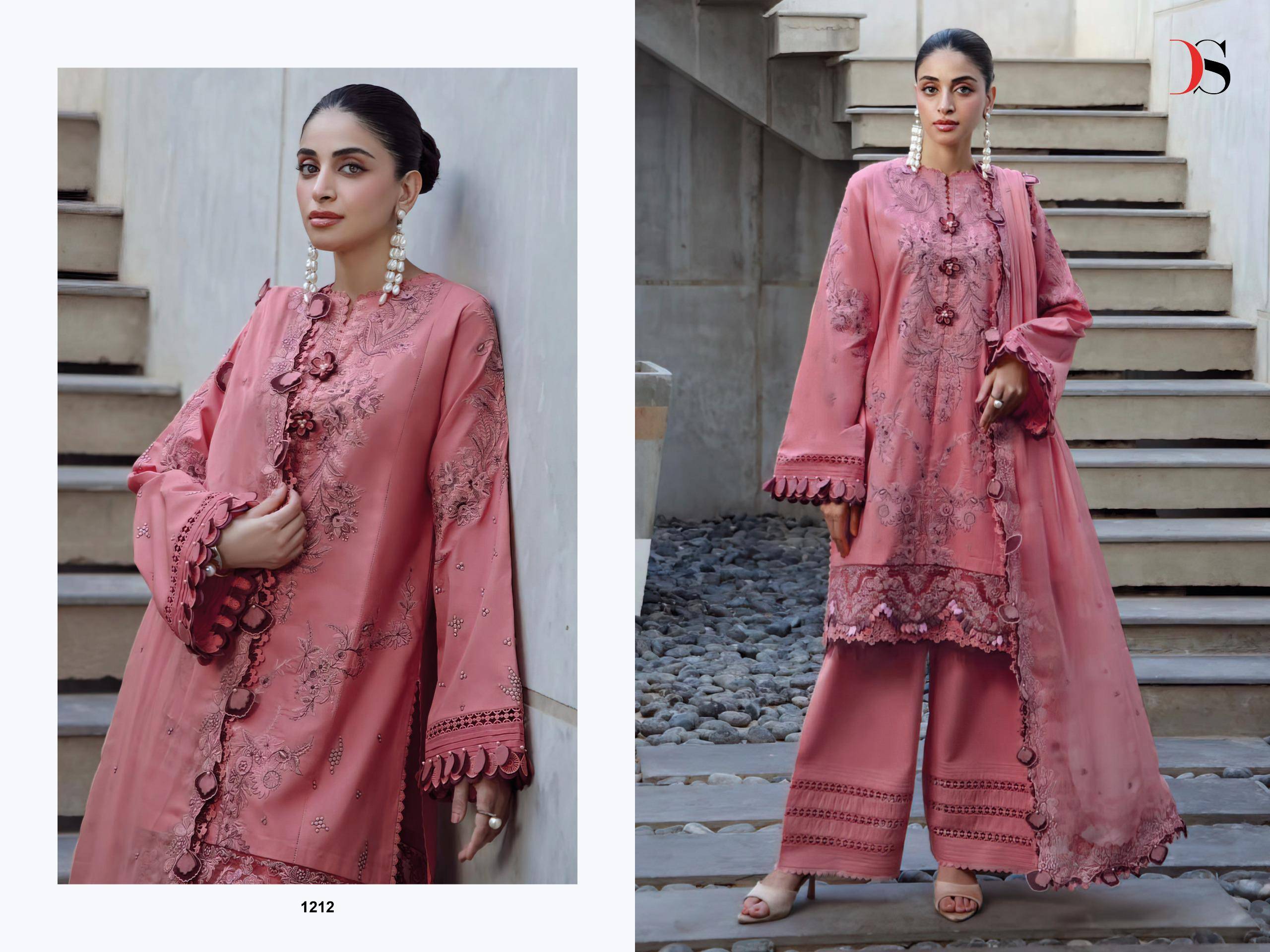 Elan Vol-4 By Deepsy Suits 1211 To 1215 Series Designer Pakistani Suits Beautiful Fancy Stylish Colorful Party Wear & Occasional Wear Pure Cotton Dresses At Wholesale Price