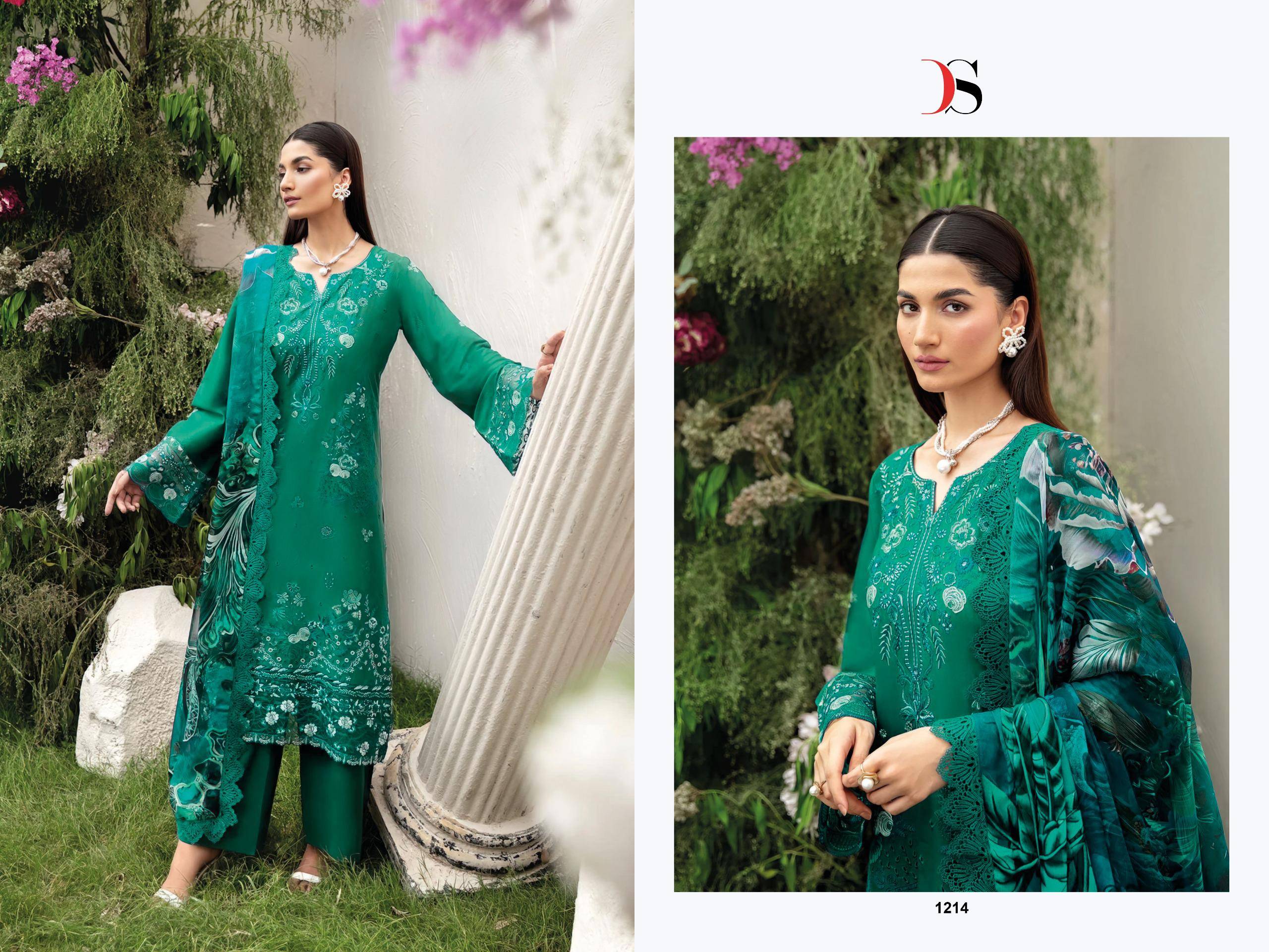 Elan Vol-4 By Deepsy Suits 1211 To 1215 Series Designer Pakistani Suits Beautiful Fancy Stylish Colorful Party Wear & Occasional Wear Pure Cotton Dresses At Wholesale Price