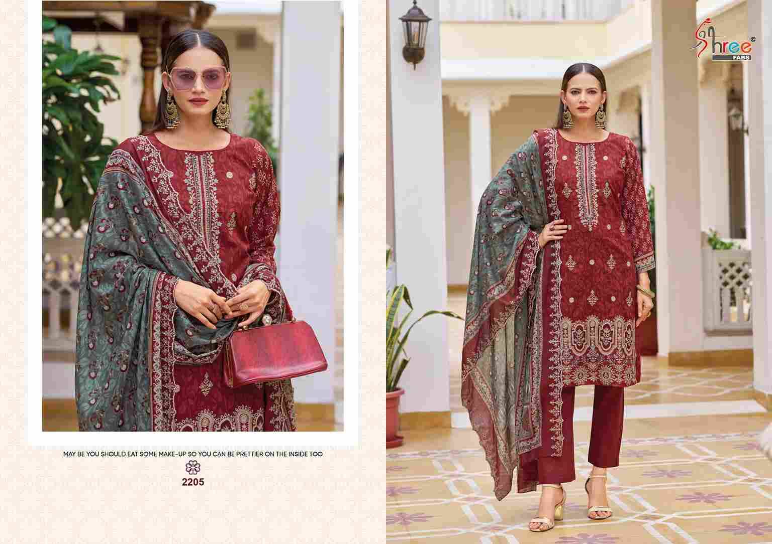 Bin Saeed Lawn Collection Vol-22 By Shree Fabs 2201 To 2206 Series Beautiful Pakistani Suits Colorful Stylish Fancy Casual Wear & Ethnic Wear Pure Cotton With Embroidered Dresses At Wholesale Price