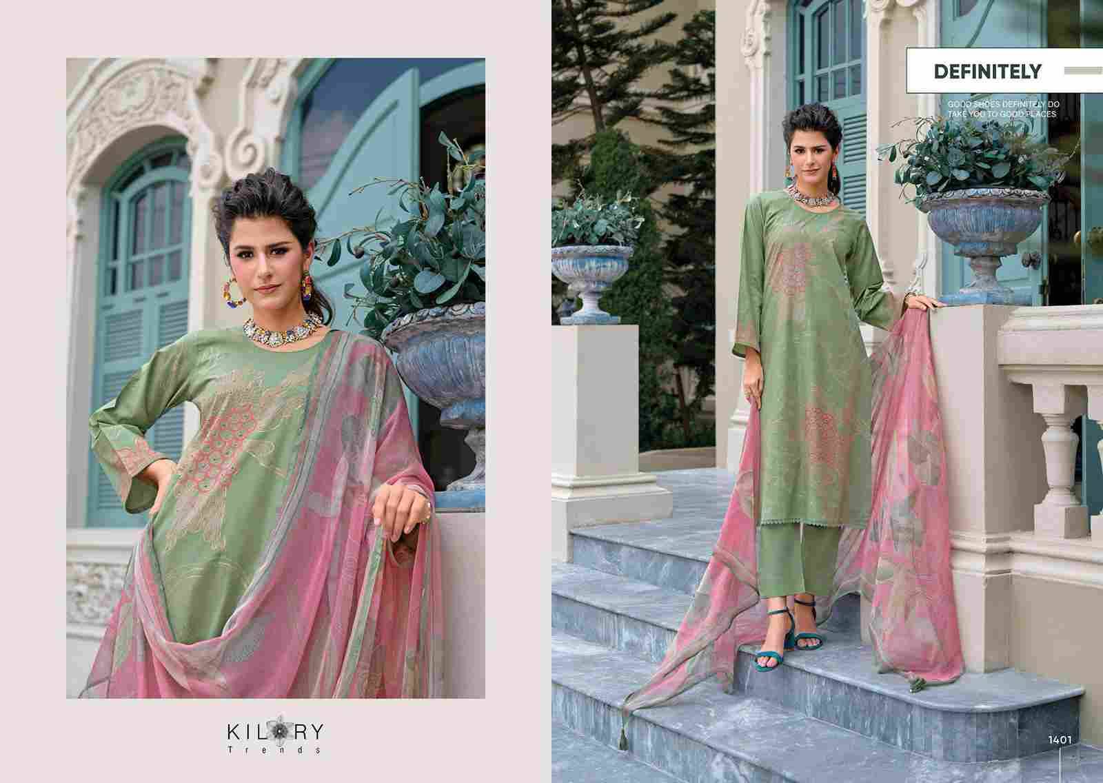 Wafa By Kilory 1401 To 1404 Series Beautiful Festive Suits Colorful Stylish Fancy Casual Wear & Ethnic Wear Pure Lawn Cotton Dresses At Wholesale Price