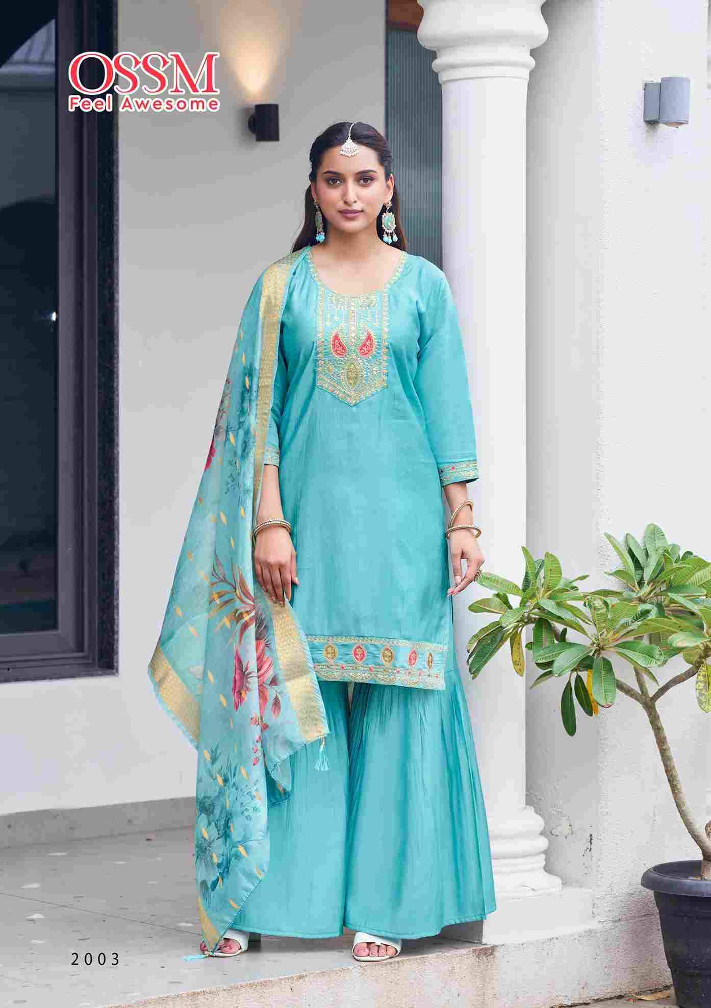 Mannat Vol-2 By Ossm 2001 To 2006 Series Beautiful Sharara Suits Colorful Stylish Fancy Casual Wear & Ethnic Wear Viscose Silk Dresses At Wholesale Price