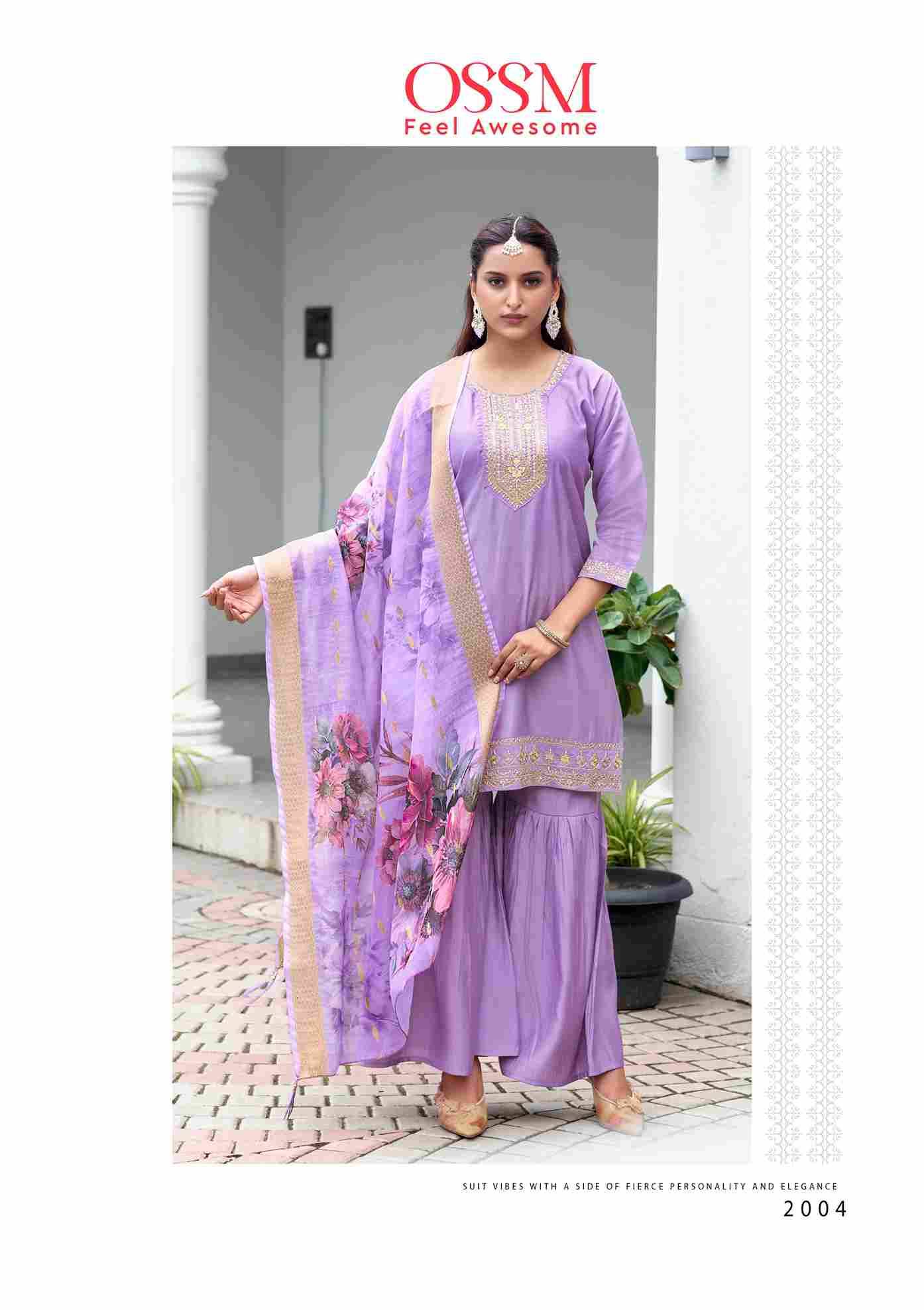 Mannat Vol-2 By Ossm 2001 To 2006 Series Beautiful Sharara Suits Colorful Stylish Fancy Casual Wear & Ethnic Wear Viscose Silk Dresses At Wholesale Price