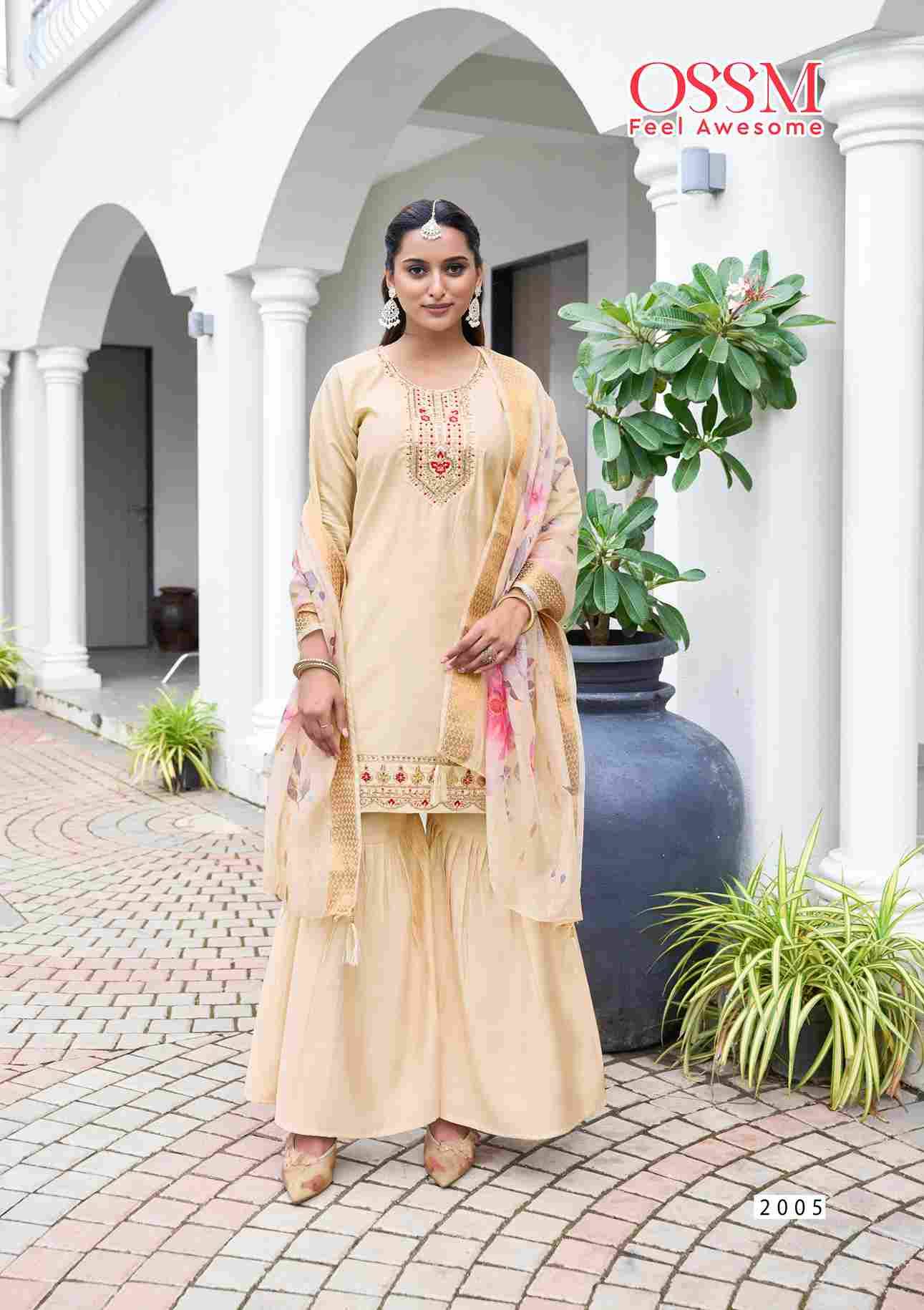 Mannat Vol-2 By Ossm 2001 To 2006 Series Beautiful Sharara Suits Colorful Stylish Fancy Casual Wear & Ethnic Wear Viscose Silk Dresses At Wholesale Price