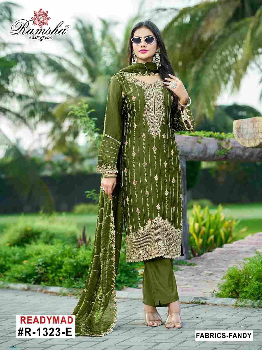 Ramsha 1323 Colours Vol-2 By Ramsha 1323-E To 1323-H Series Designer Pakistani Suits Beautiful Fancy Colorful Stylish Party Wear & Occasional Wear Fandy Embroidered Dresses At Wholesale Price