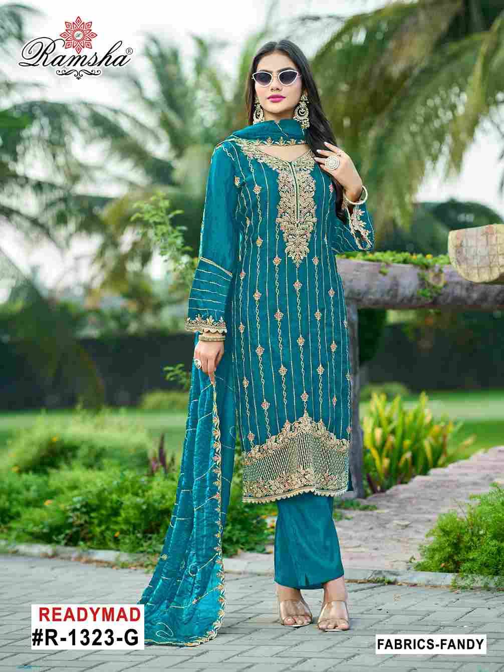Ramsha 1323 Colours Vol-2 By Ramsha 1323-E To 1323-H Series Designer Pakistani Suits Beautiful Fancy Colorful Stylish Party Wear & Occasional Wear Fandy Embroidered Dresses At Wholesale Price