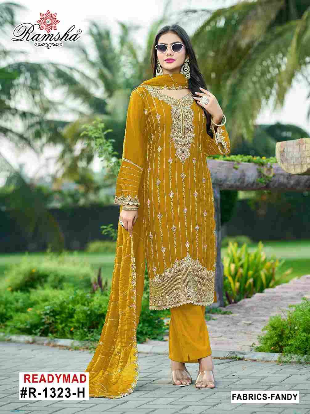 Ramsha 1323 Colours Vol-2 By Ramsha 1323-E To 1323-H Series Designer Pakistani Suits Beautiful Fancy Colorful Stylish Party Wear & Occasional Wear Fandy Embroidered Dresses At Wholesale Price