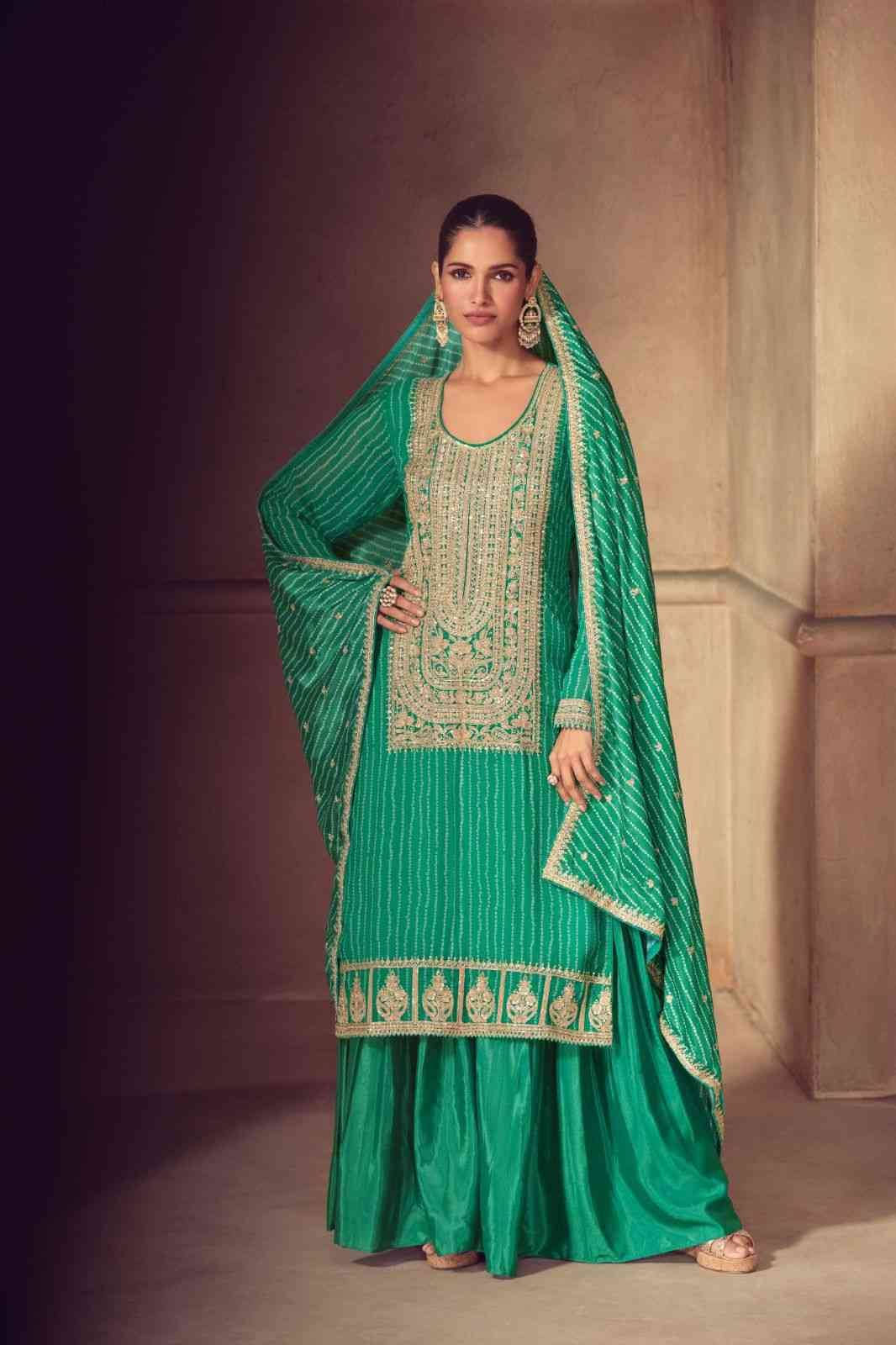 Mrunal By Gulkayra Designer 7571 To 7573 Series Beautiful Sharara Suits Colorful Stylish Fancy Casual Wear & Ethnic Wear Chinnon Dresses At Wholesale Price