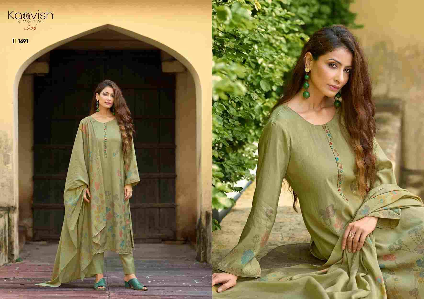 Roza By Kaavish 1691 To 1694 Series Beautiful Festive Suits Colorful Stylish Fancy Casual Wear & Ethnic Wear Pure Muslin Silk Dresses At Wholesale Price