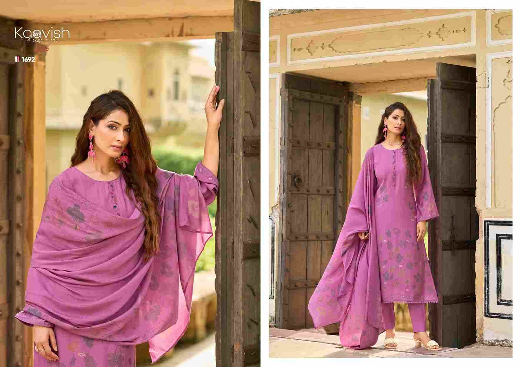 Roza By Kaavish 1691 To 1694 Series Beautiful Festive Suits Colorful Stylish Fancy Casual Wear & Ethnic Wear Pure Muslin Silk Dresses At Wholesale Price