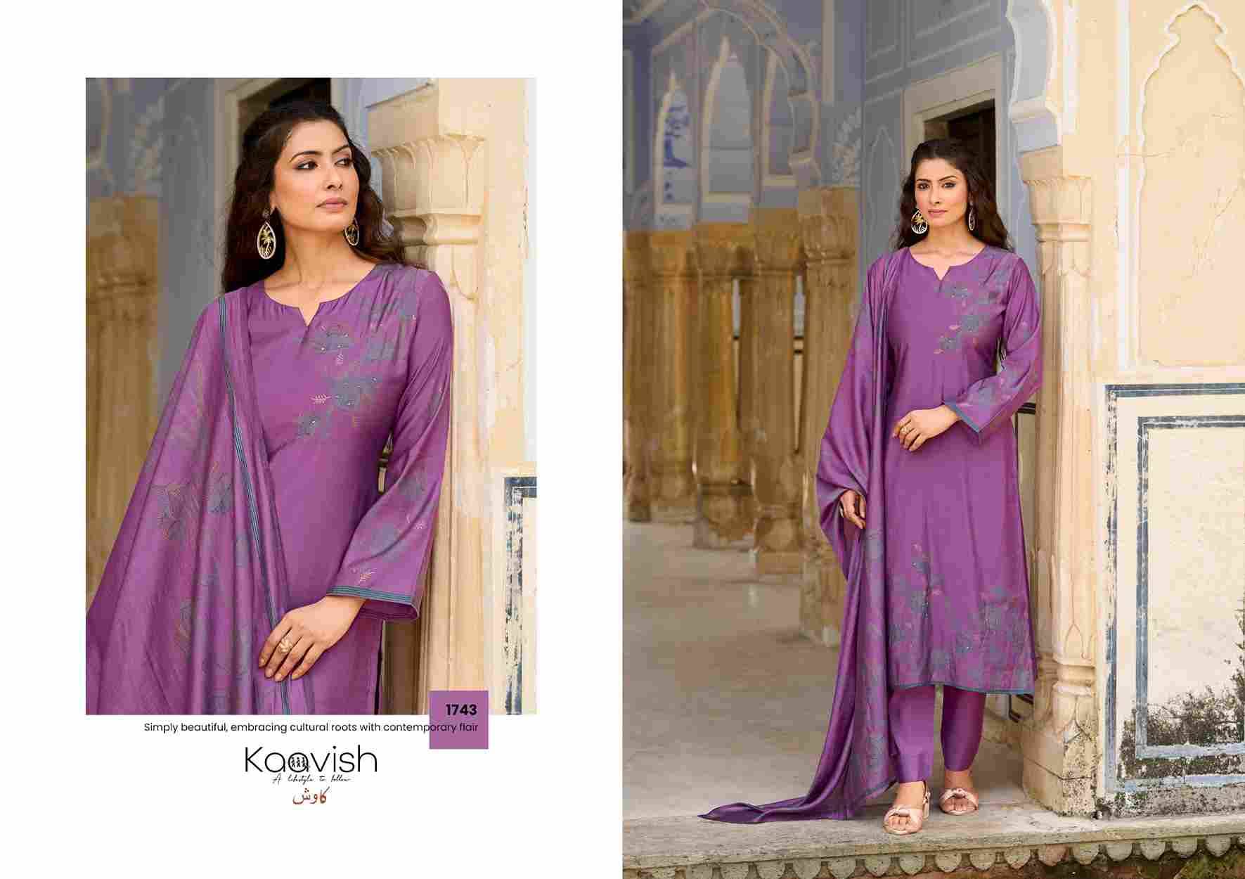 Amor By Kaavish 1741 To 1744 Series Beautiful Festive Suits Colorful Stylish Fancy Casual Wear & Ethnic Wear Pure Muslin Silk Dresses At Wholesale Price