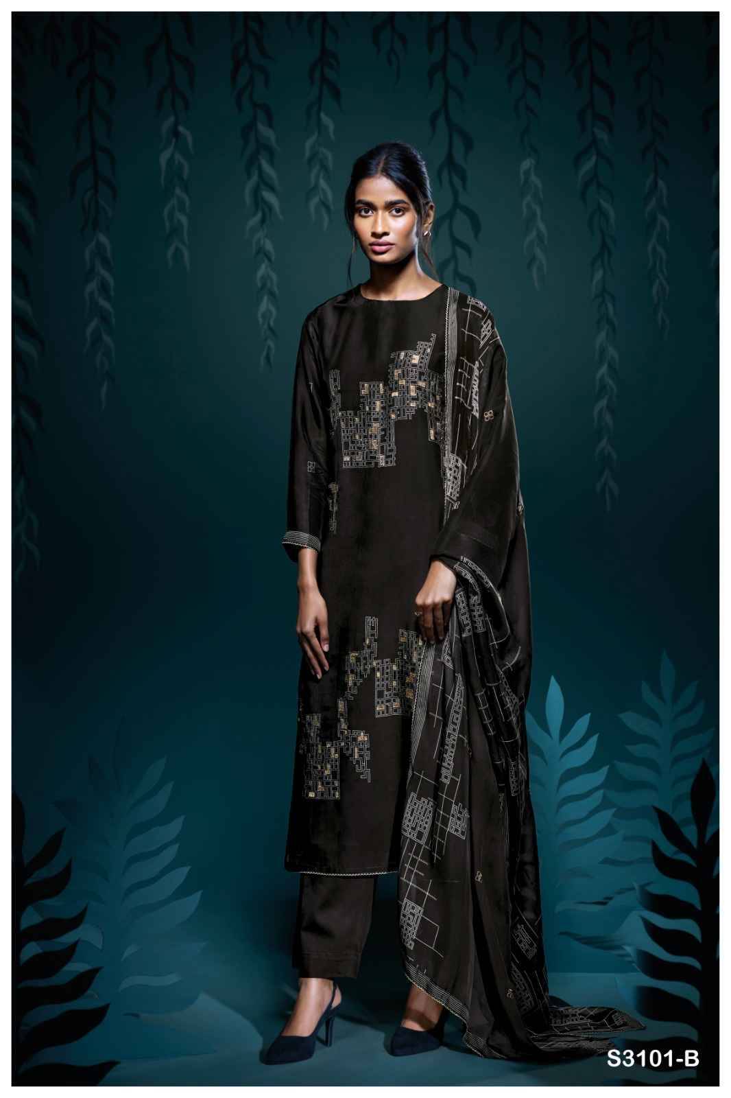 Upasana-3101 By Ganga Fashion 3101-A To 3101-D Series Beautiful Festive Suits Colorful Stylish Fancy Casual Wear & Ethnic Wear Pure Bemberg Silk Dresses At Wholesale Price