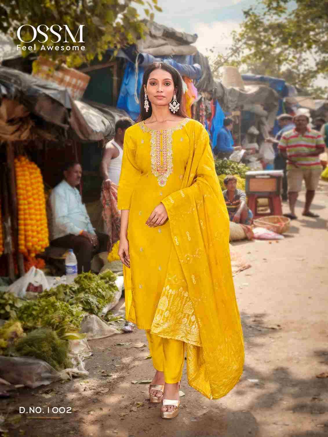 Meera By Ossm 1001 To 1006 Series Beautiful Stylish Festive Suits Fancy Colorful Casual Wear & Ethnic Wear & Ready To Wear Pure Viscose Russian Silk Dresses At Wholesale Price