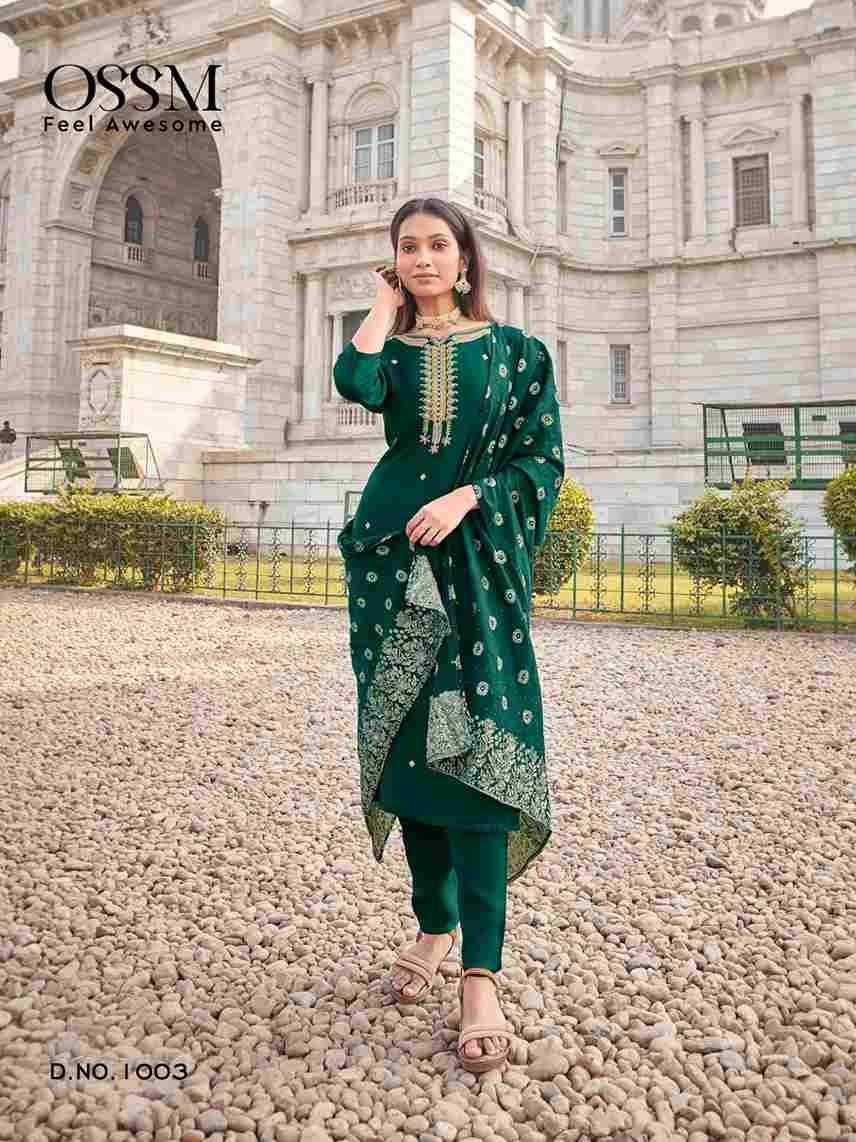 Meera By Ossm 1001 To 1006 Series Beautiful Stylish Festive Suits Fancy Colorful Casual Wear & Ethnic Wear & Ready To Wear Pure Viscose Russian Silk Dresses At Wholesale Price