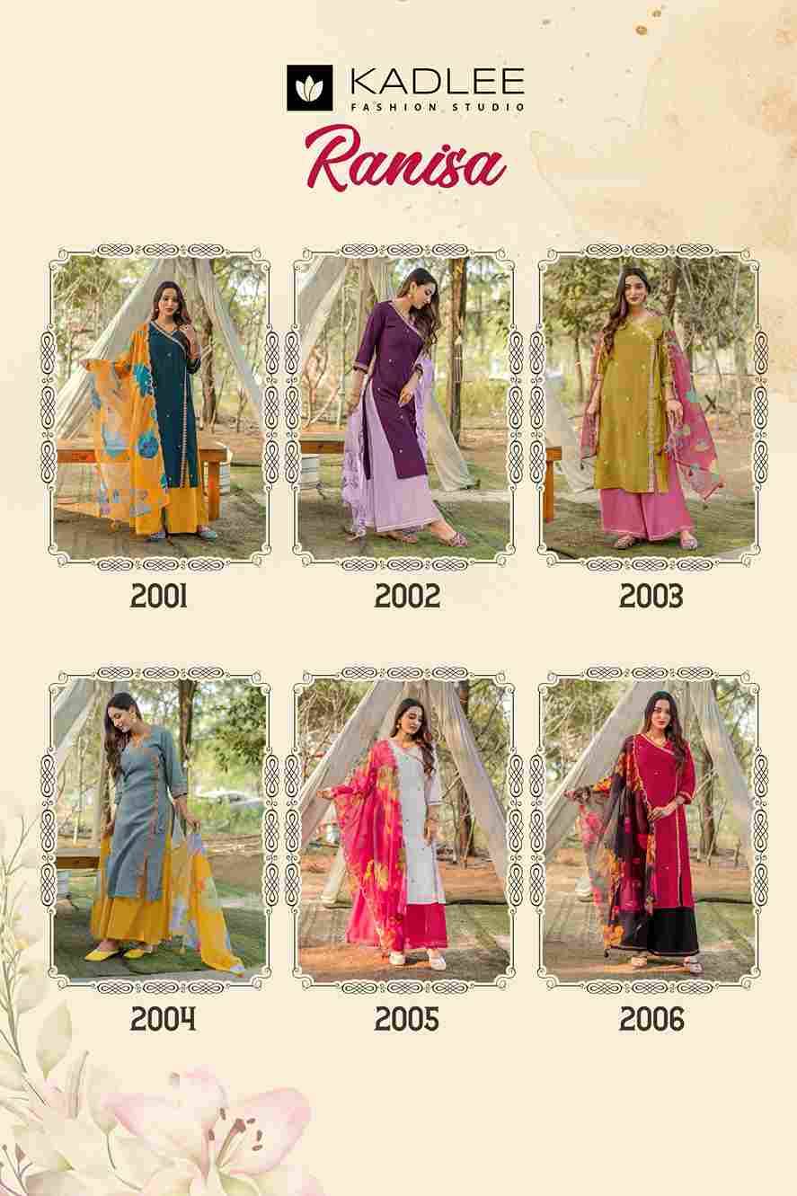 Ranisa By Kadlee 2001 To 2006 Series Beautiful Festive Suits Colorful Stylish Fancy Casual Wear & Ethnic Wear Viscose Dresses At Wholesale Price