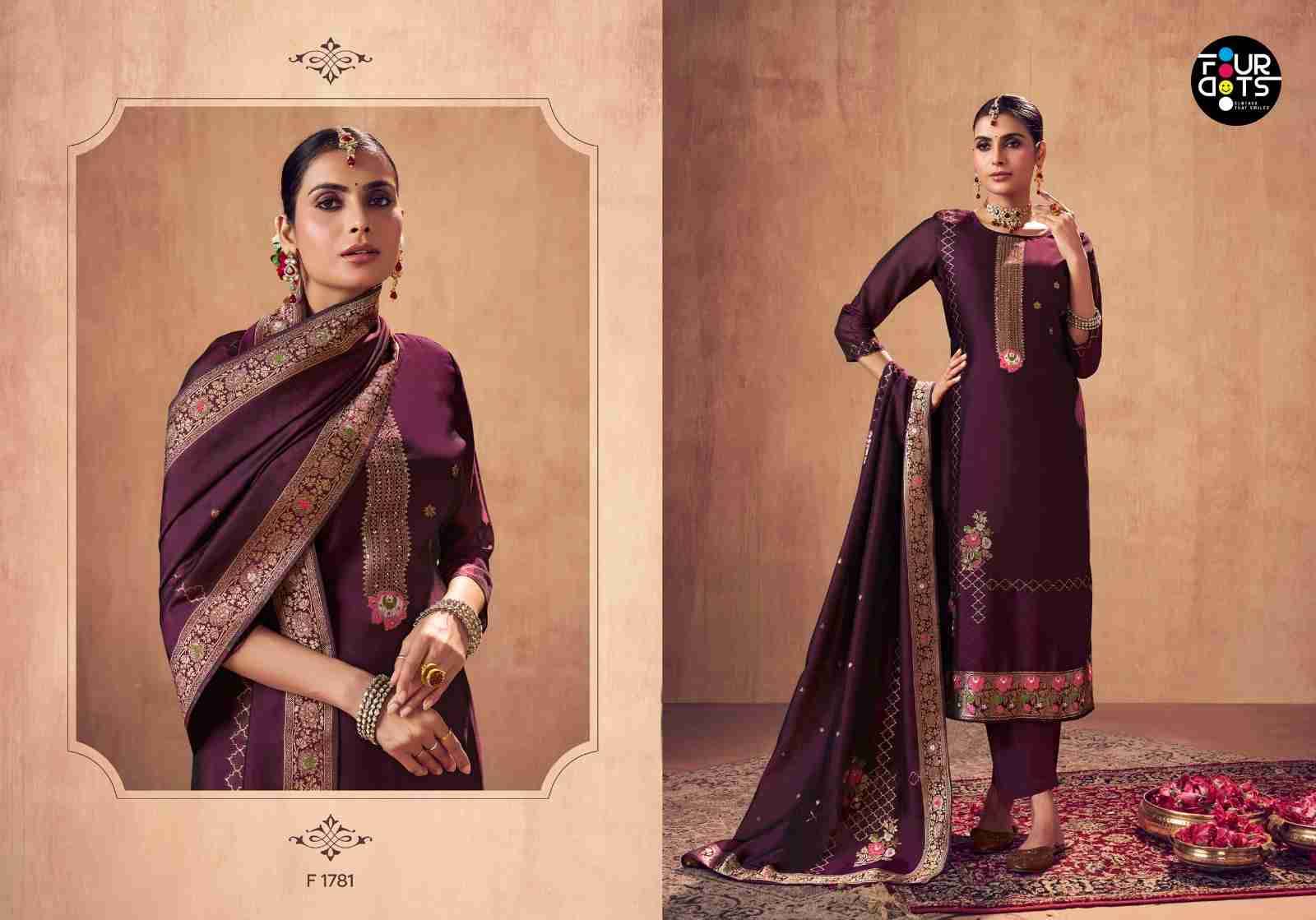 Rangraag By Four Dots 1781 To 1784 Series Designer Stylish Fancy Colorful Beautiful Party Wear & Ethnic Wear Collection Jacquard Silk Dresses At Wholesale Price