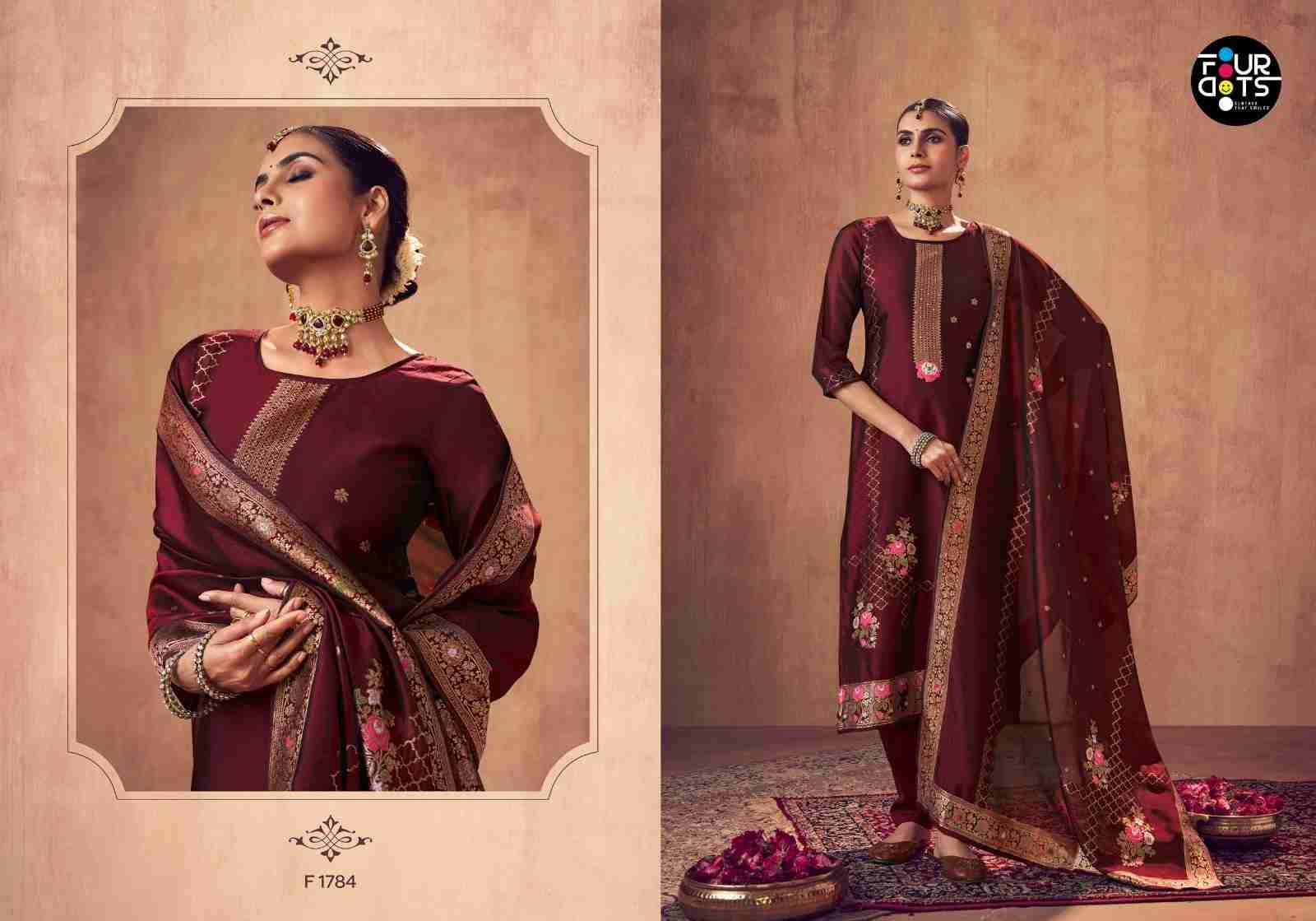 Rangraag By Four Dots 1781 To 1784 Series Designer Stylish Fancy Colorful Beautiful Party Wear & Ethnic Wear Collection Jacquard Silk Dresses At Wholesale Price