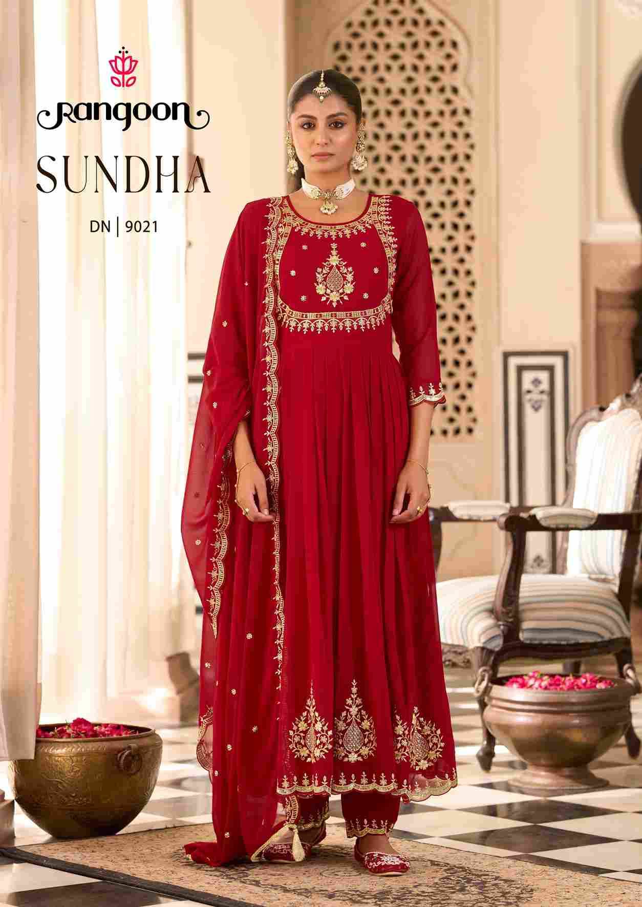 Sundha By Rangoon 9021 To 9024 Series Beautiful Festive Suits Colorful Stylish Fancy Casual Wear & Ethnic Wear Georgette Dresses At Wholesale Price