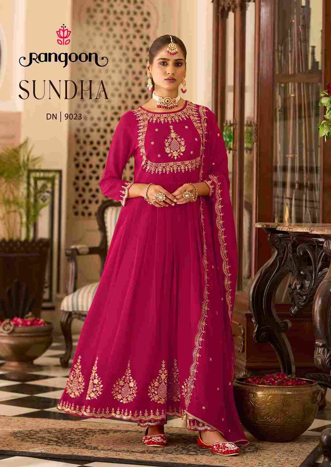 Sundha By Rangoon 9021 To 9024 Series Beautiful Festive Suits Colorful Stylish Fancy Casual Wear & Ethnic Wear Georgette Dresses At Wholesale Price