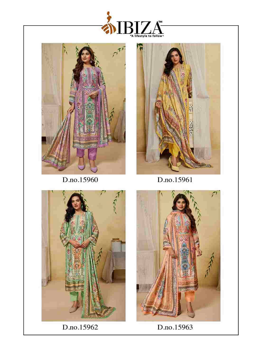 Mintra By Ibiza 15960 To 15963 Series Designer Festive Suits Beautiful Fancy Stylish Colorful Party Wear & Occasional Wear Pure Bemberg Muslin Dresses At Wholesale Price