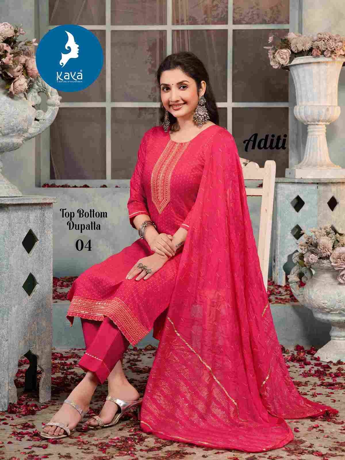Aditi By Kaya 01 To 06 Series Beautiful Stylish Festive Suits Fancy Colorful Casual Wear & Ethnic Wear & Ready To Wear Chanderi Jacquard Dresses At Wholesale Price