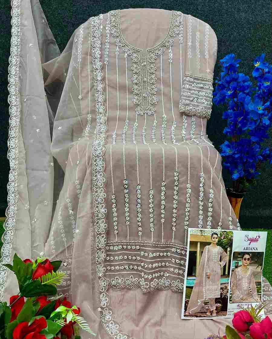 Ariana By Sajida Designer Suits 1074-A To 1074-D Series Beautiful Pakistani Suits Colorful Stylish Fancy Casual Wear & Ethnic Wear Organza Embroidered Dresses At Wholesale Price