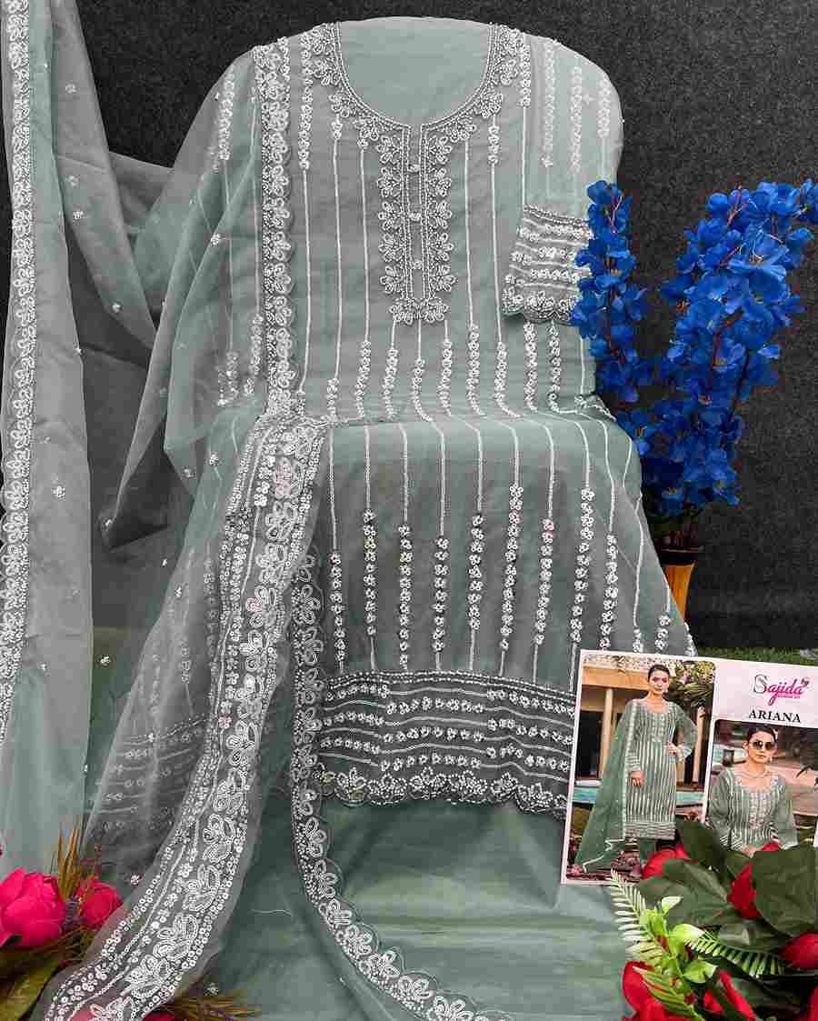 Ariana By Sajida Designer Suits 1074-A To 1074-D Series Beautiful Pakistani Suits Colorful Stylish Fancy Casual Wear & Ethnic Wear Organza Embroidered Dresses At Wholesale Price