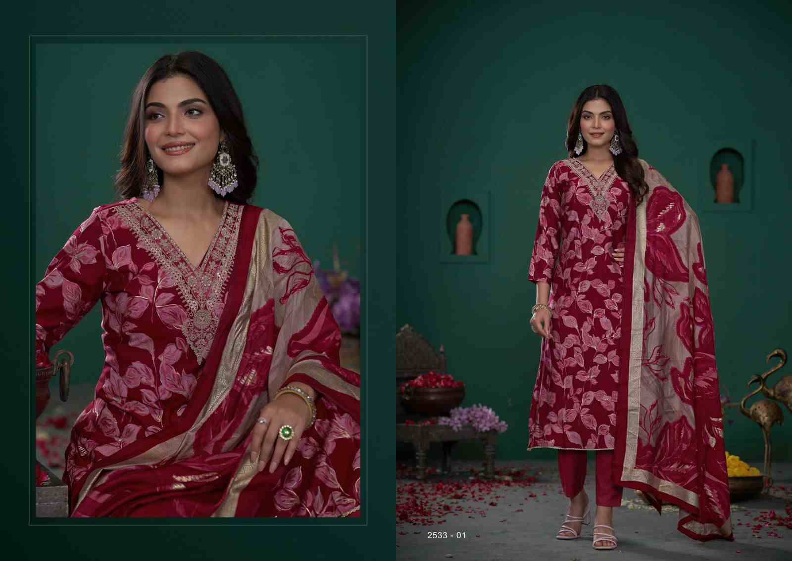 Nikisha By Sargam Prints 2533-01 To 2533-06 Series Beautiful Festive Suits Stylish Fancy Colorful Casual Wear & Ethnic Wear Viscose Modal Dresses At Wholesale Price
