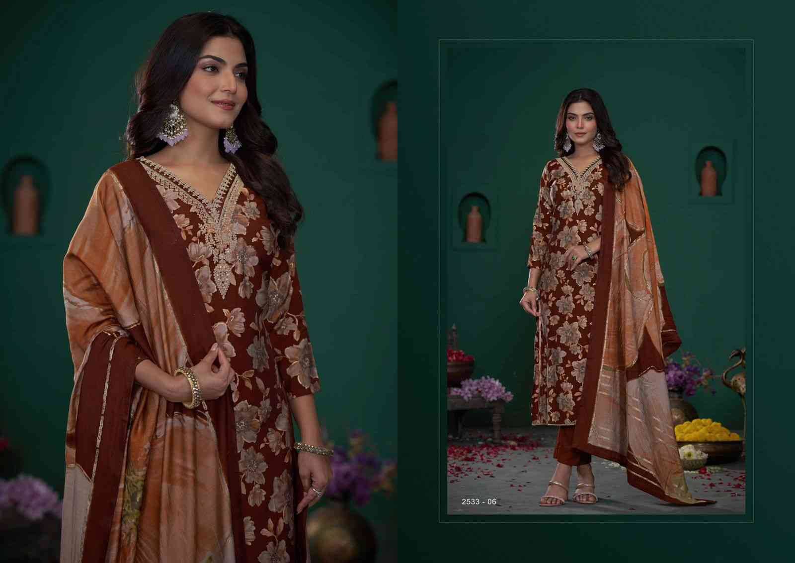 Nikisha By Sargam Prints 2533-01 To 2533-06 Series Beautiful Festive Suits Stylish Fancy Colorful Casual Wear & Ethnic Wear Viscose Modal Dresses At Wholesale Price