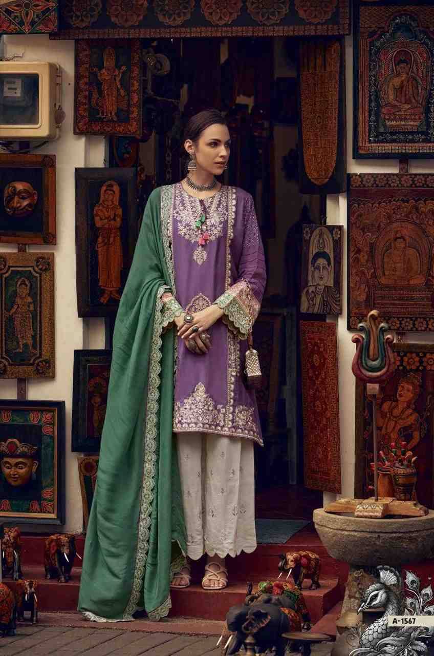 Take By Aiqa 1567 To 1572 Series Beautiful Festive Suits Colorful Stylish Fancy Casual Wear & Ethnic Wear Pure Bemberg Silk With Work Dresses At Wholesale Price