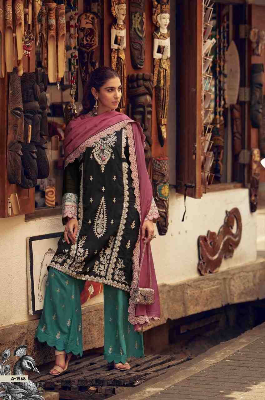 Take By Aiqa 1567 To 1572 Series Beautiful Festive Suits Colorful Stylish Fancy Casual Wear & Ethnic Wear Pure Bemberg Silk With Work Dresses At Wholesale Price