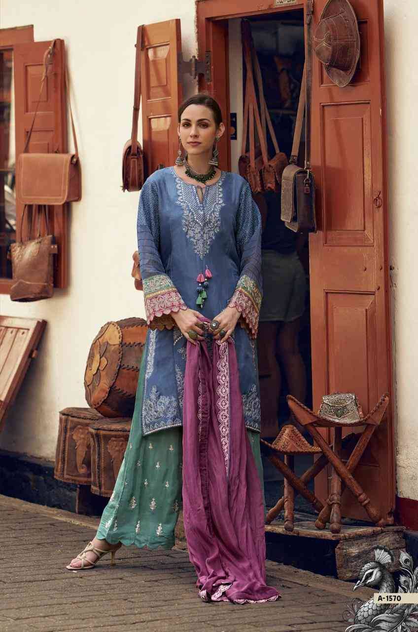 Take By Aiqa 1567 To 1572 Series Beautiful Festive Suits Colorful Stylish Fancy Casual Wear & Ethnic Wear Pure Bemberg Silk With Work Dresses At Wholesale Price