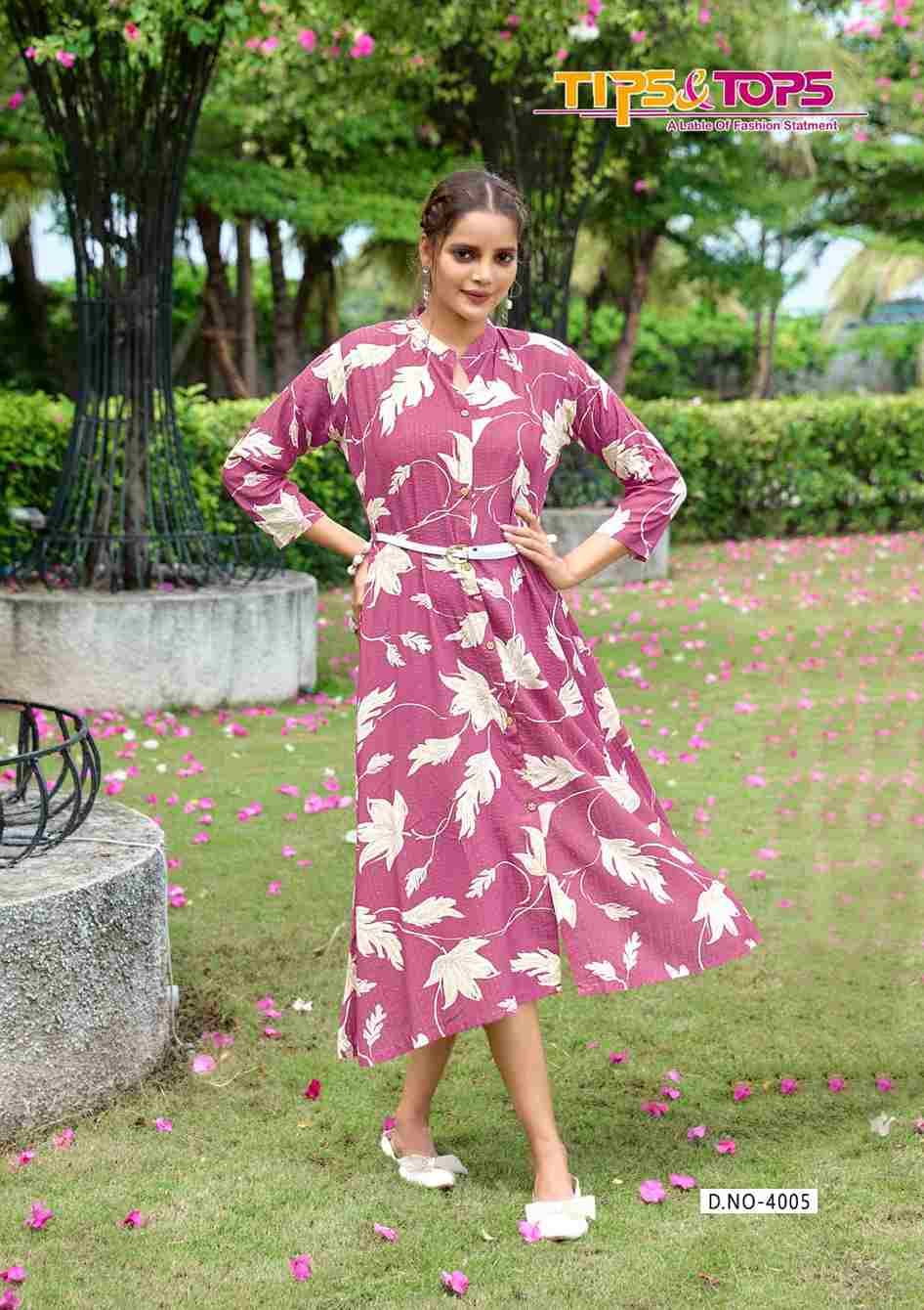 Mimi Vol-4 By Tips And Tops 4001 To 4006 Series Designer Stylish Fancy Colorful Beautiful Party Wear & Ethnic Wear Collection Heavy Rayon Kurtis At Wholesale Price