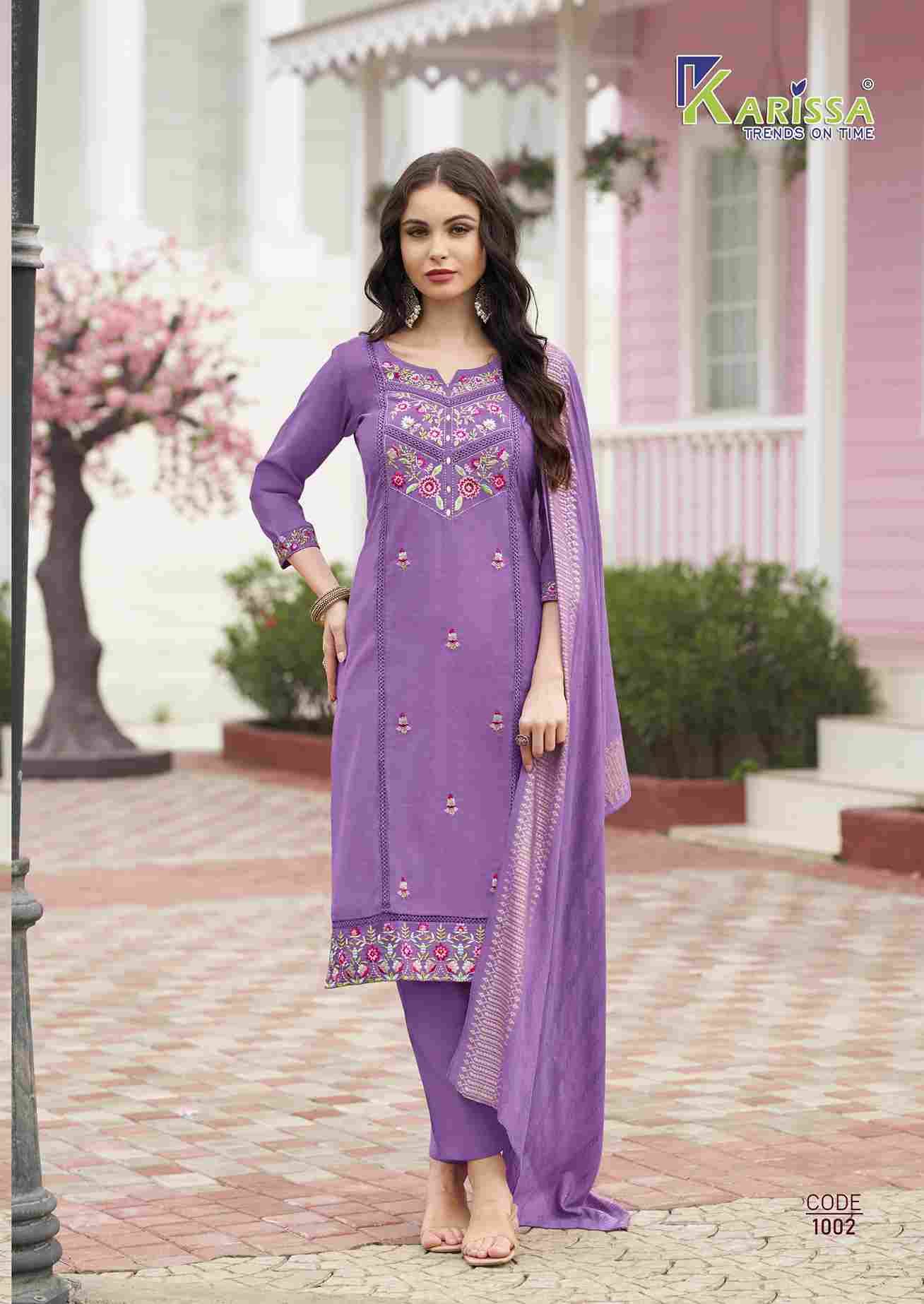 Joohi By Karissa 1001 To 1004 Series Designer Festive Suits Beautiful Fancy Stylish Colorful Party Wear & Occasional Wear Pure Viscose Embroidered Dresses At Wholesale Price