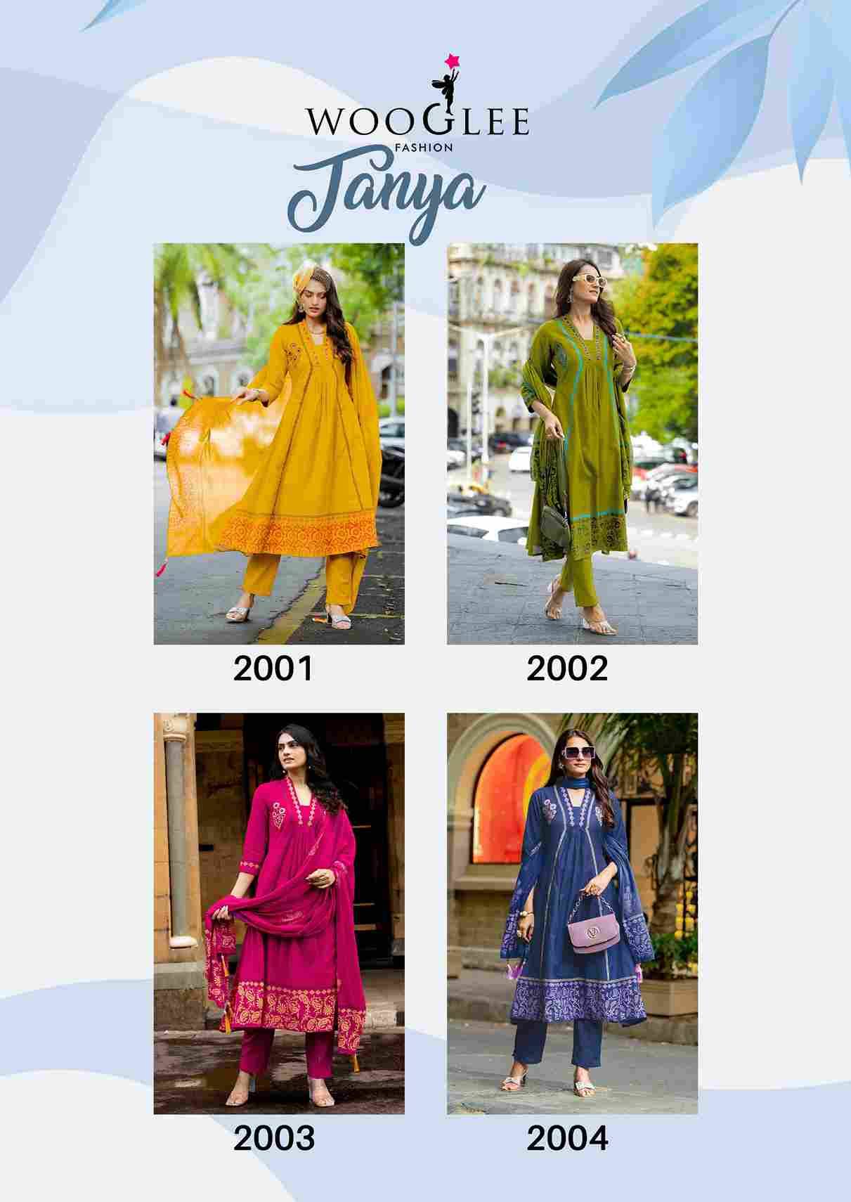 Tanya By Wooglee 2001 To 2004 Series Designer Festive Suits Beautiful Fancy Stylish Colorful Party Wear & Occasional Wear Pure Cotton Flex Dresses At Wholesale Price