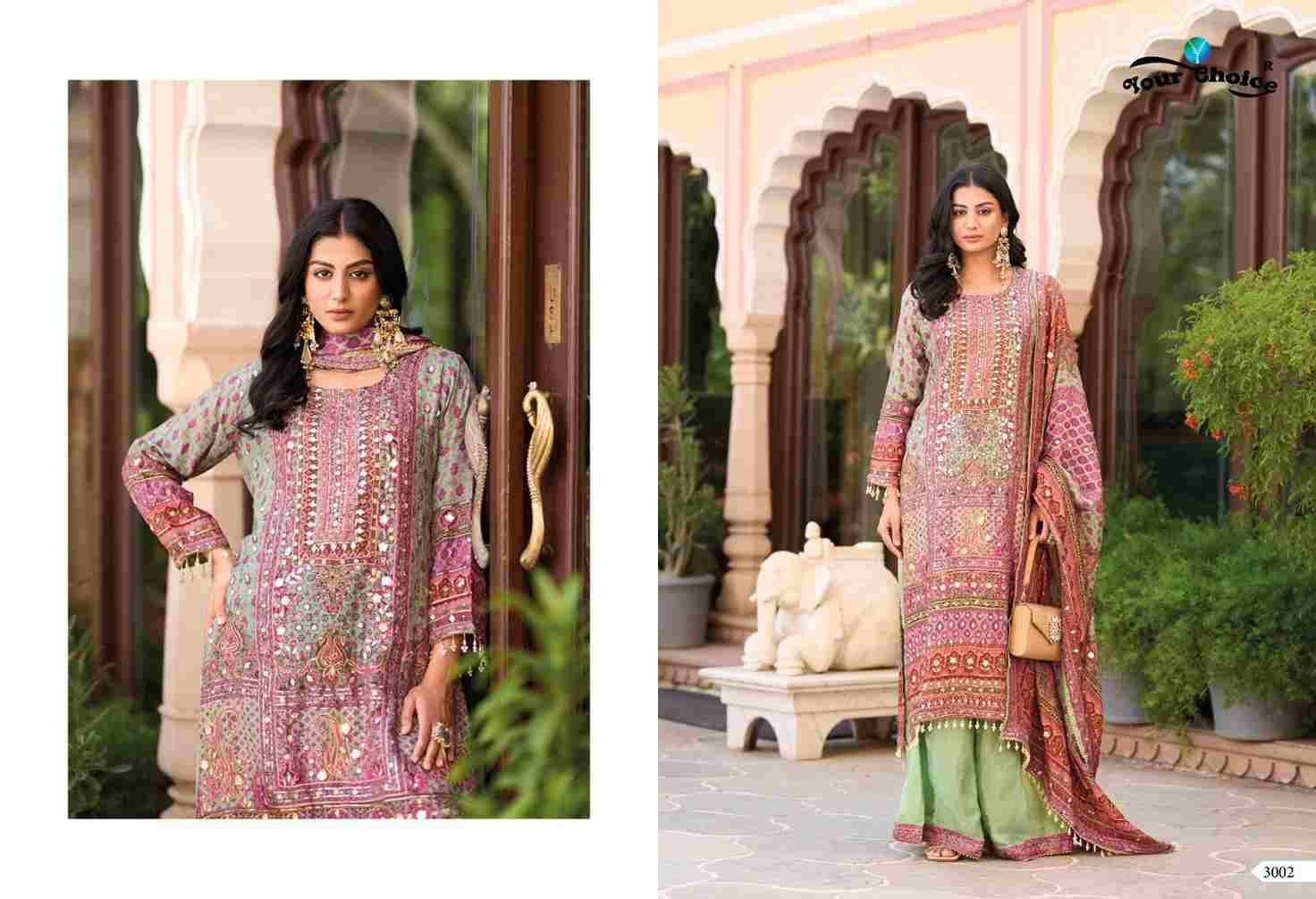 Seerat Vol-3 By Your Choice 3001 To 3002 Series Designer Sharara Suits Collection Beautiful Stylish Fancy Colorful Party Wear & Occasional Wear Chinnon Dresses At Wholesale Price