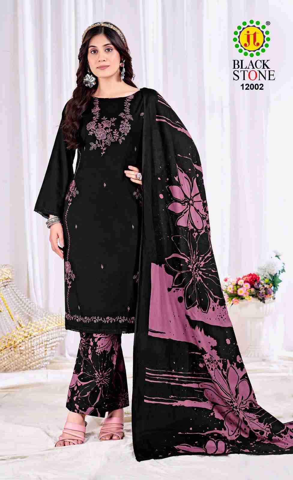 Black Stone Vol-12 By JT 12001 To 12005 Series Beautiful Festive Suits Colorful Stylish Fancy Casual Wear & Ethnic Wear Rayon Dresses At Wholesale Price