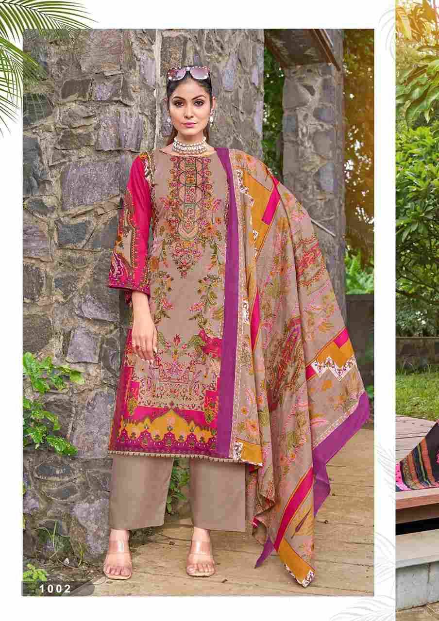 Nusrat Vol-1 By Saanvi Trends 1001 To 1008 Series Beautiful Suits Colorful Stylish Fancy Casual Wear & Ethnic Wear Pure Cotton Print Dresses At Wholesale Price